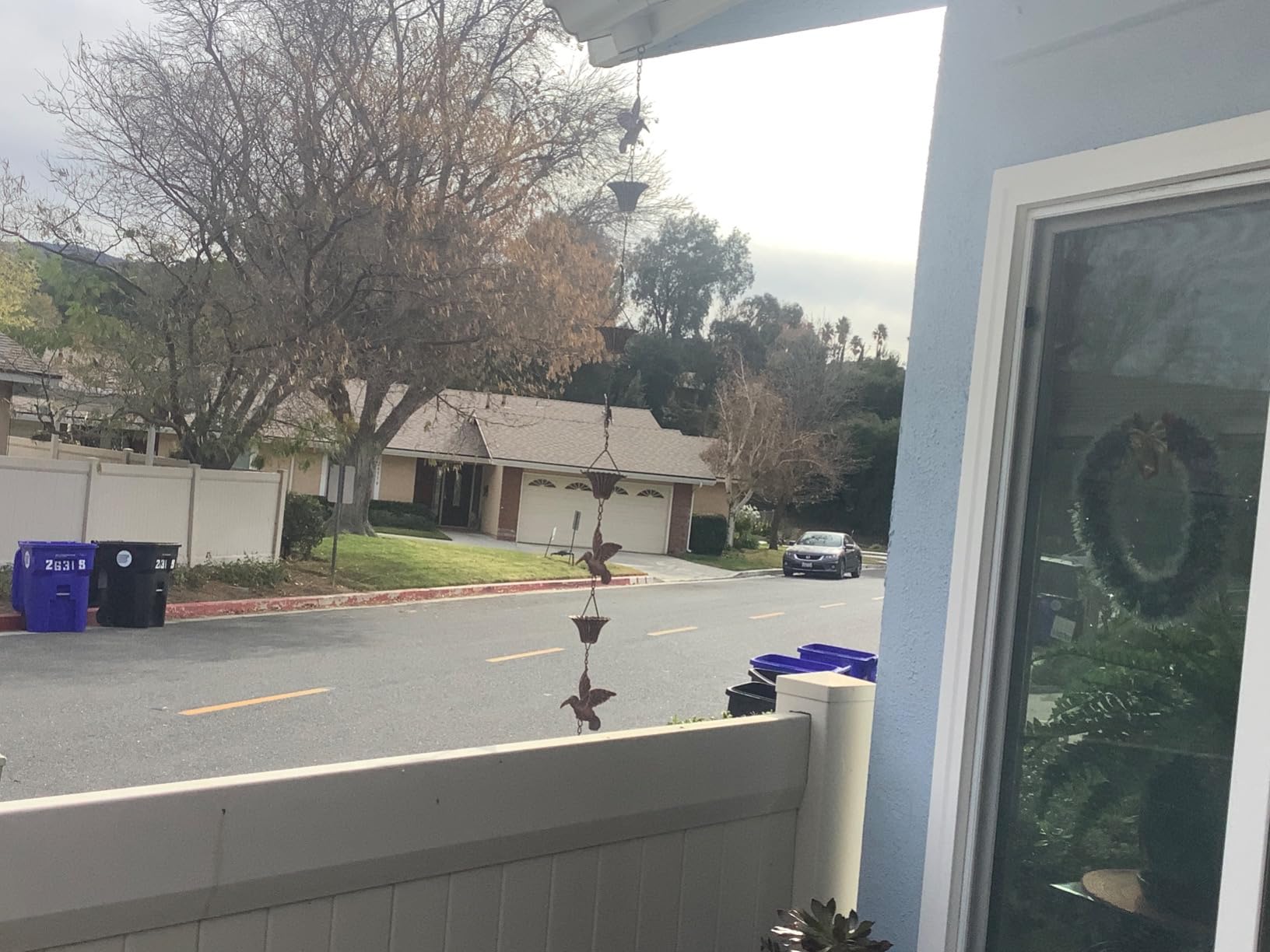 8.5FT Rain Chains for Gutters Downspouts, Butterfly and Cup Rain Gutter Chain customer photo 2