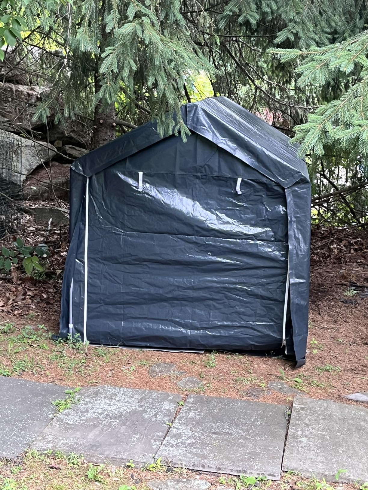 Goplus Portable Storage Shed, 7 x 5.2 x 5.4 Ft customer photo 1