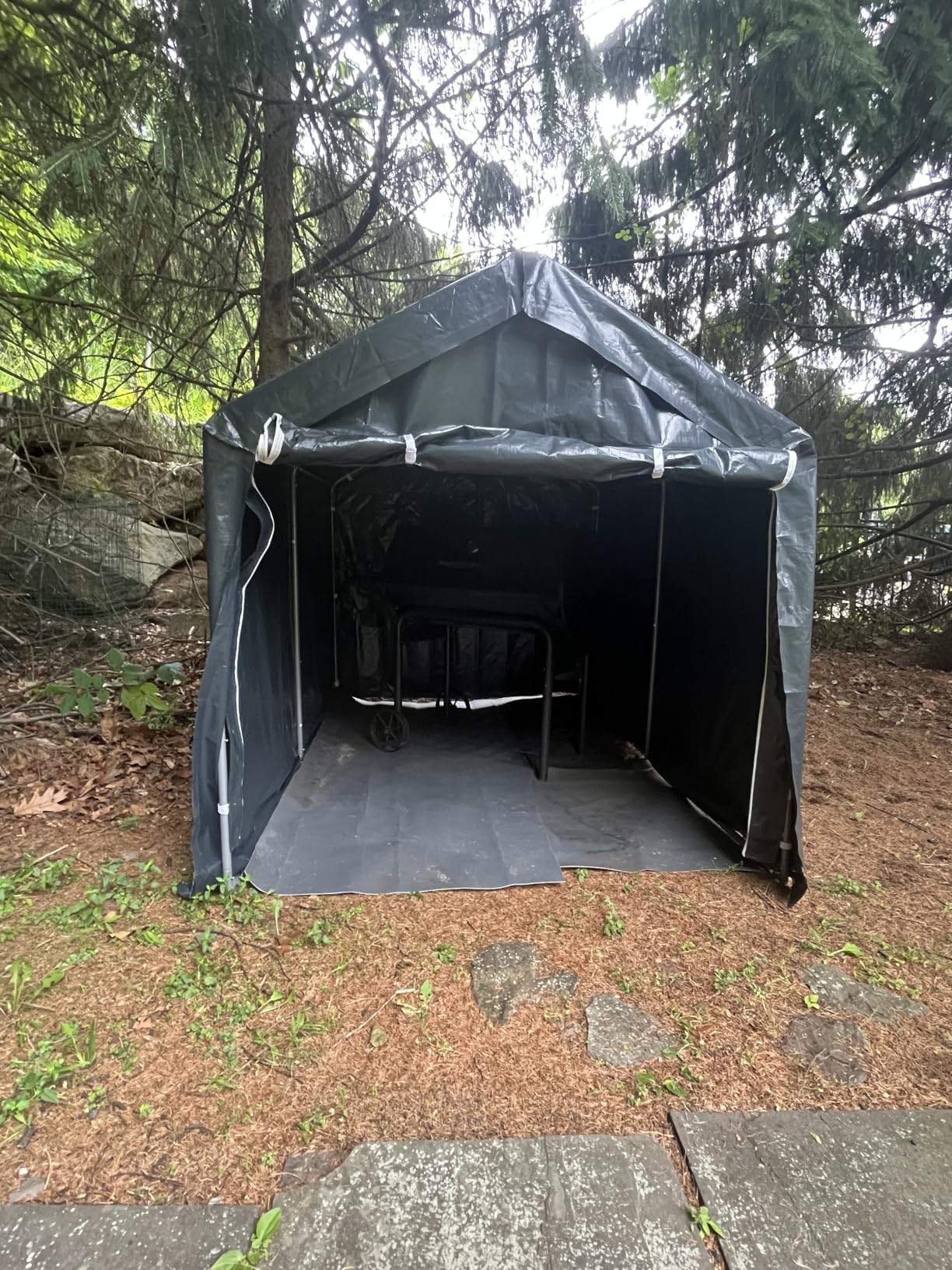Goplus Portable Storage Shed, 7 x 5.2 x 5.4 Ft customer photo 2