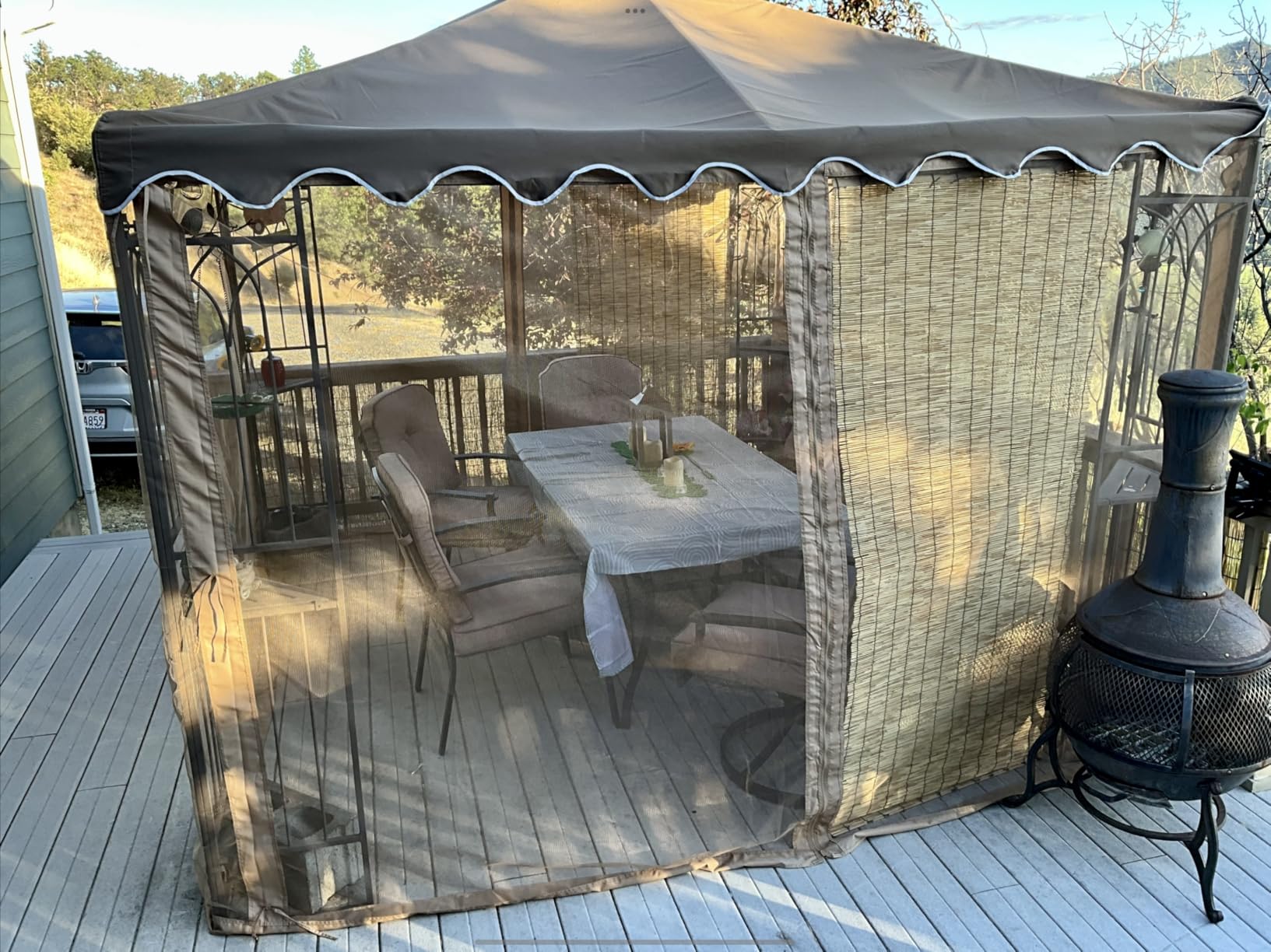 10x10 Gazebo Universal Replacement Mosquito Netting, Brown customer photo 1