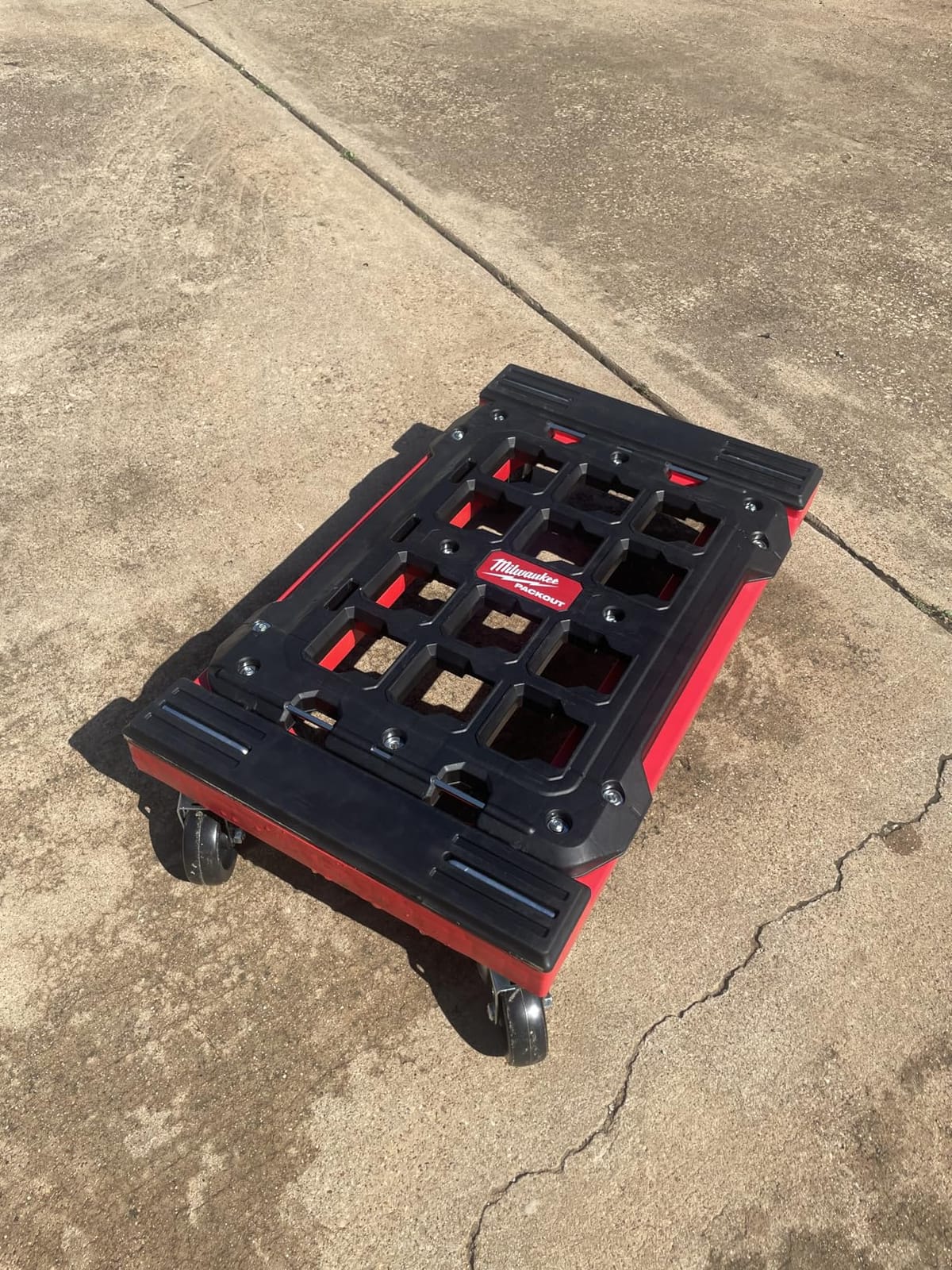 Akro-Mils RMD3018RC4PAR Plastic 4-Wheel Furniture Dolly with Steel-Reinforced Frame and 4-Inch 4-Way Swivel Casters, 1200 Lbs Capacity, 18-Inch x 30-Inch, Red customer photo 1