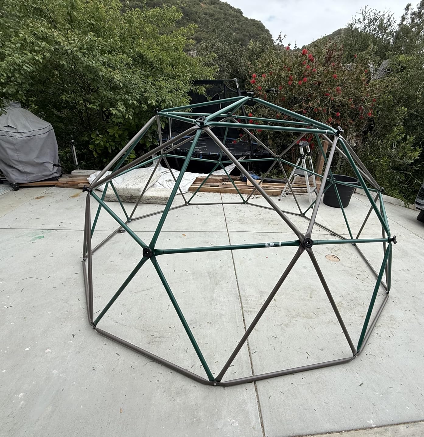 Hapfan 10 ft Climbing Dome Swing Set with Saucer Swing for Kids 3-12 | Jungle Gym Outdoor Backyard, Supports 800lbs customer photo 1