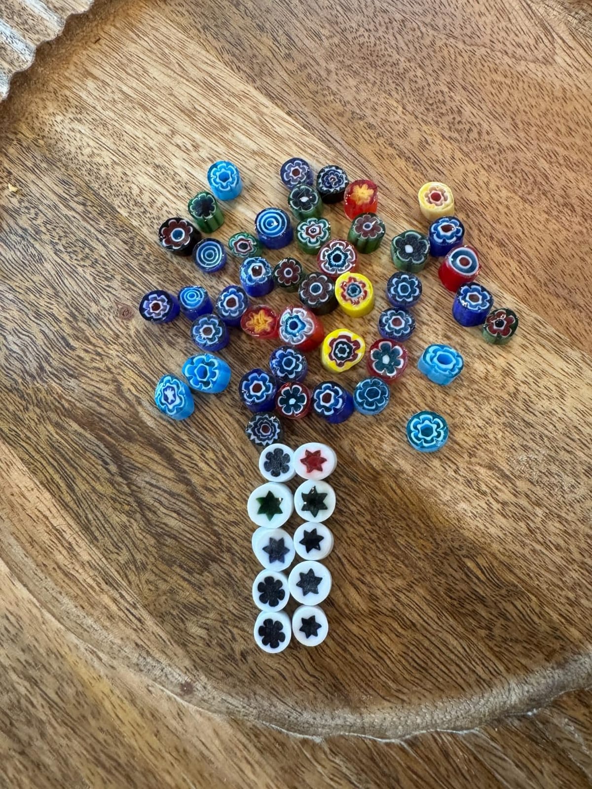 125g Frit Millefiori Glass for Fusing Glass, Millefiori Glass Mosaic Tiles for DIY Crafts, No-Hole Millefiori Glass Beads for Christmas Ornaments, Mosaic Jewelry Decor customer photo 1