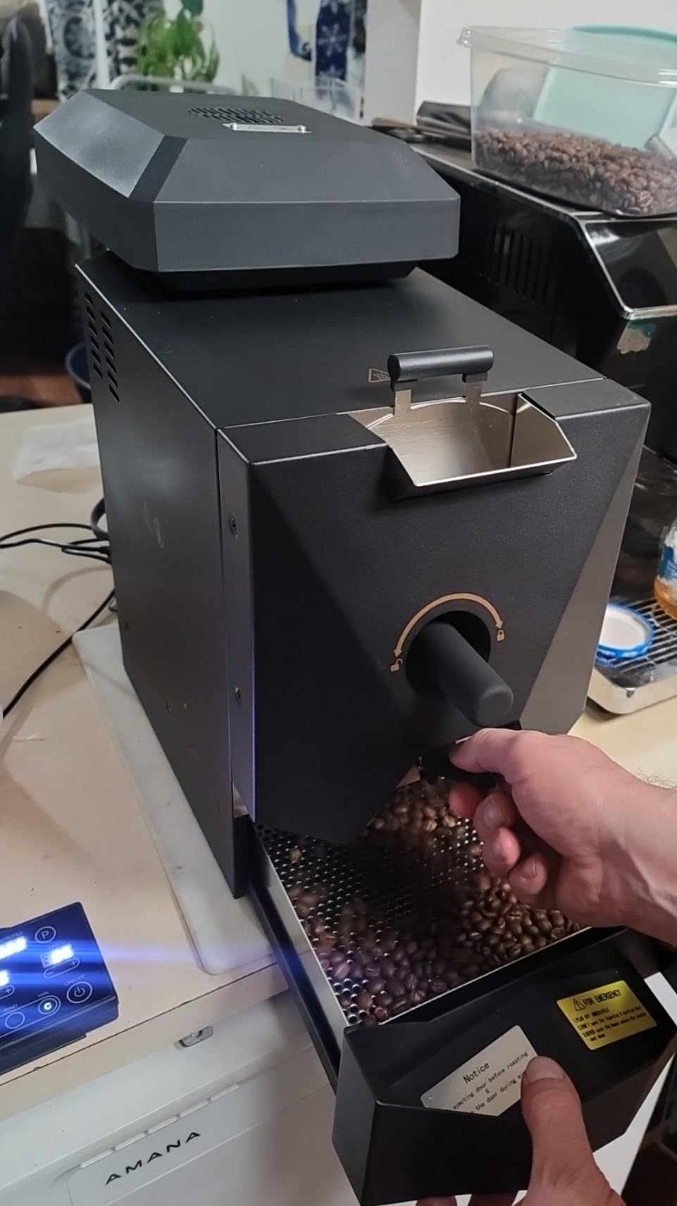 Electric Coffee Bean Roaster Machine, Smokeless Drum Roasting, for Home & Commercial Automatic Baking customer photo 1