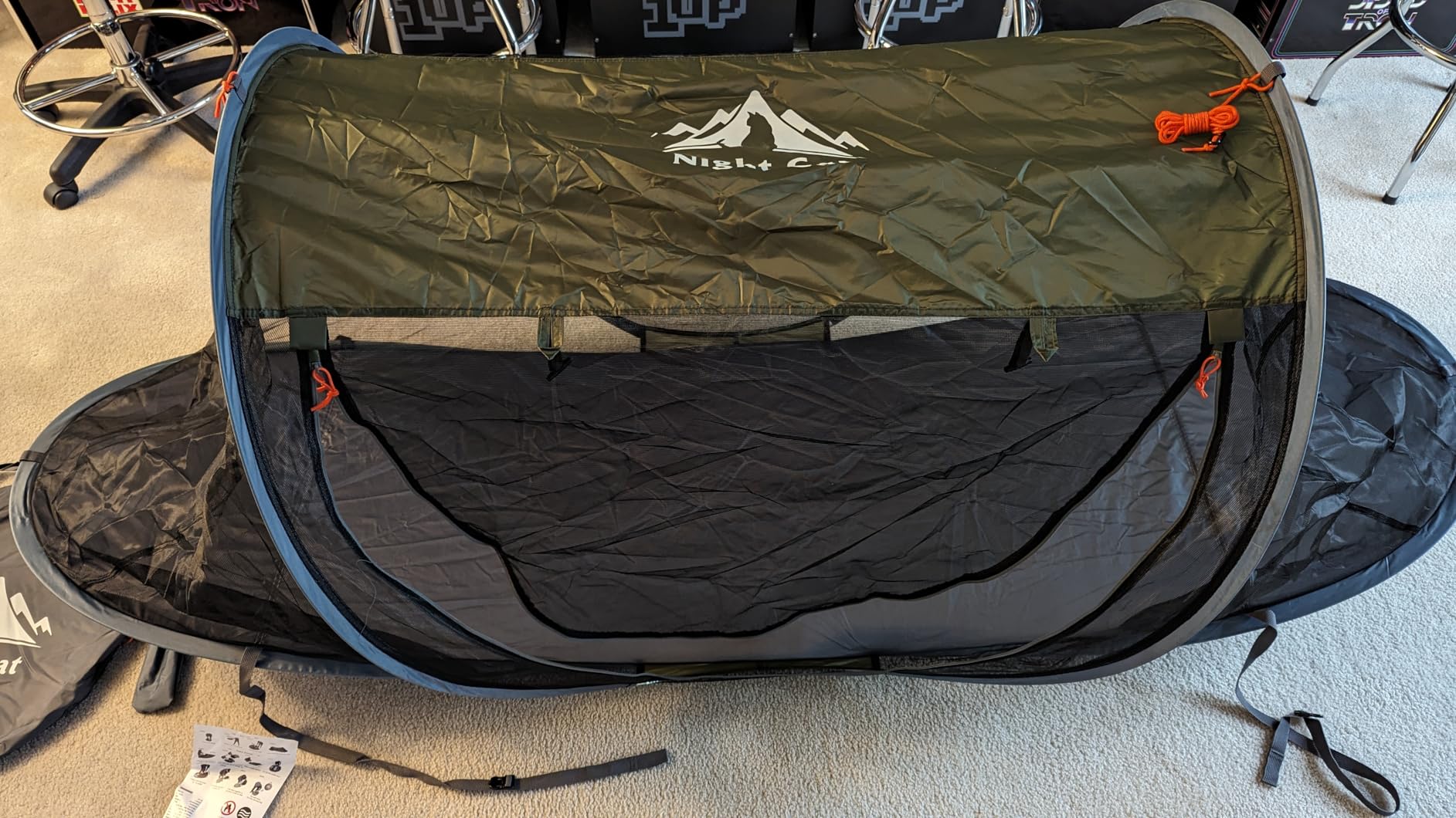 Night Cat Pop-up Mosquito Tent: 1 Person Camping Tent with Bug Screen Net Adults Fits for Camping Cot (Excluded) customer photo 1