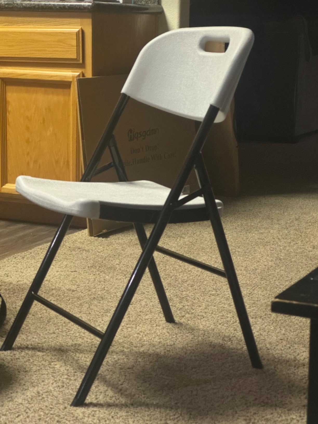 10 Pack Thicker 800 LBS White Folding Chairs, Commercial Grade Folding Chair, Foldable Chairs for Events customer photo 1