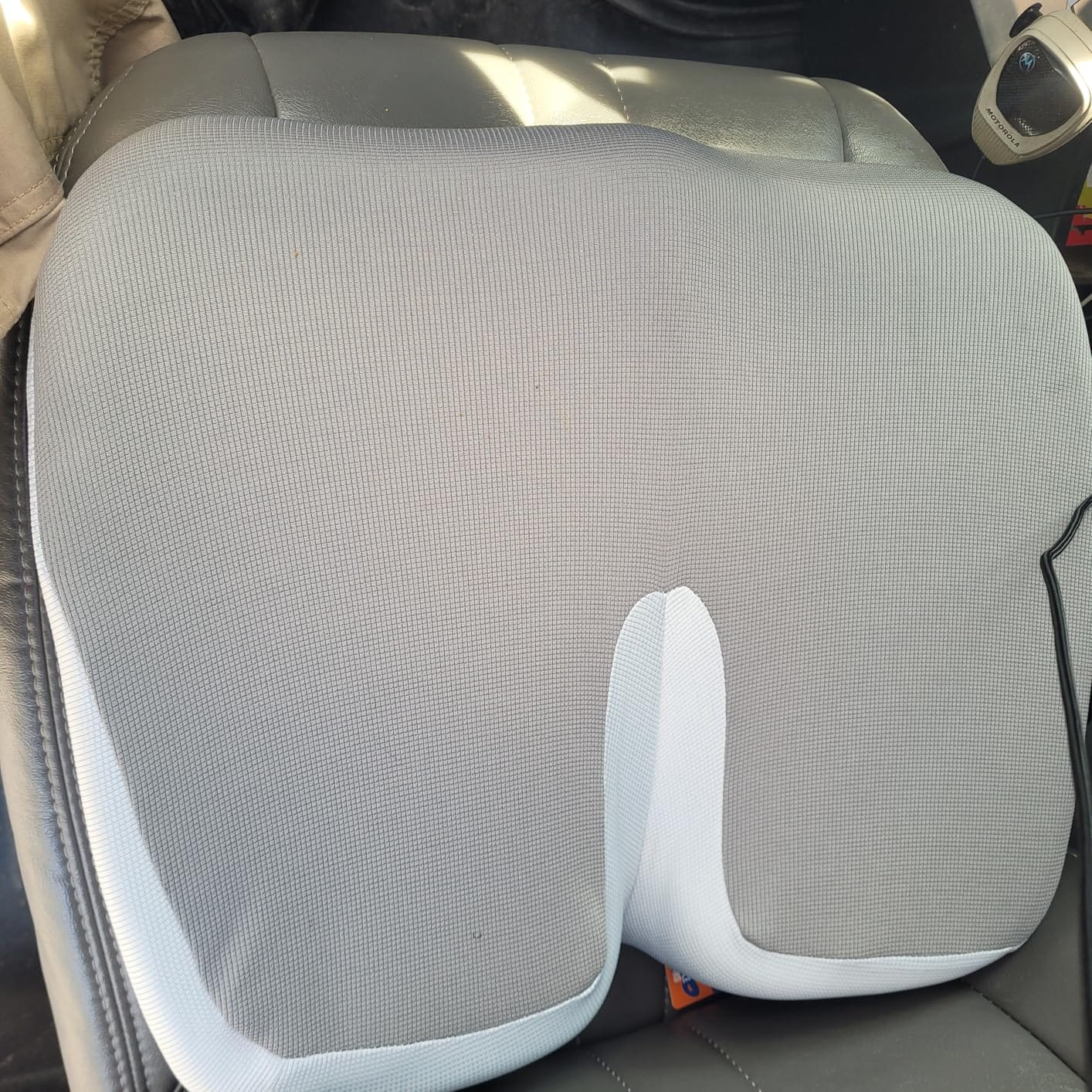 Adult Car Booster Seat Cushion - Memory Foam Car Seat Wedge Cushion - Coccyx Cushion for Tailbone Pain - Driver Seat 3 Inch Height Boost Cushion - for Cars, Trucks, Home & Office Chairs, Black customer photo 1