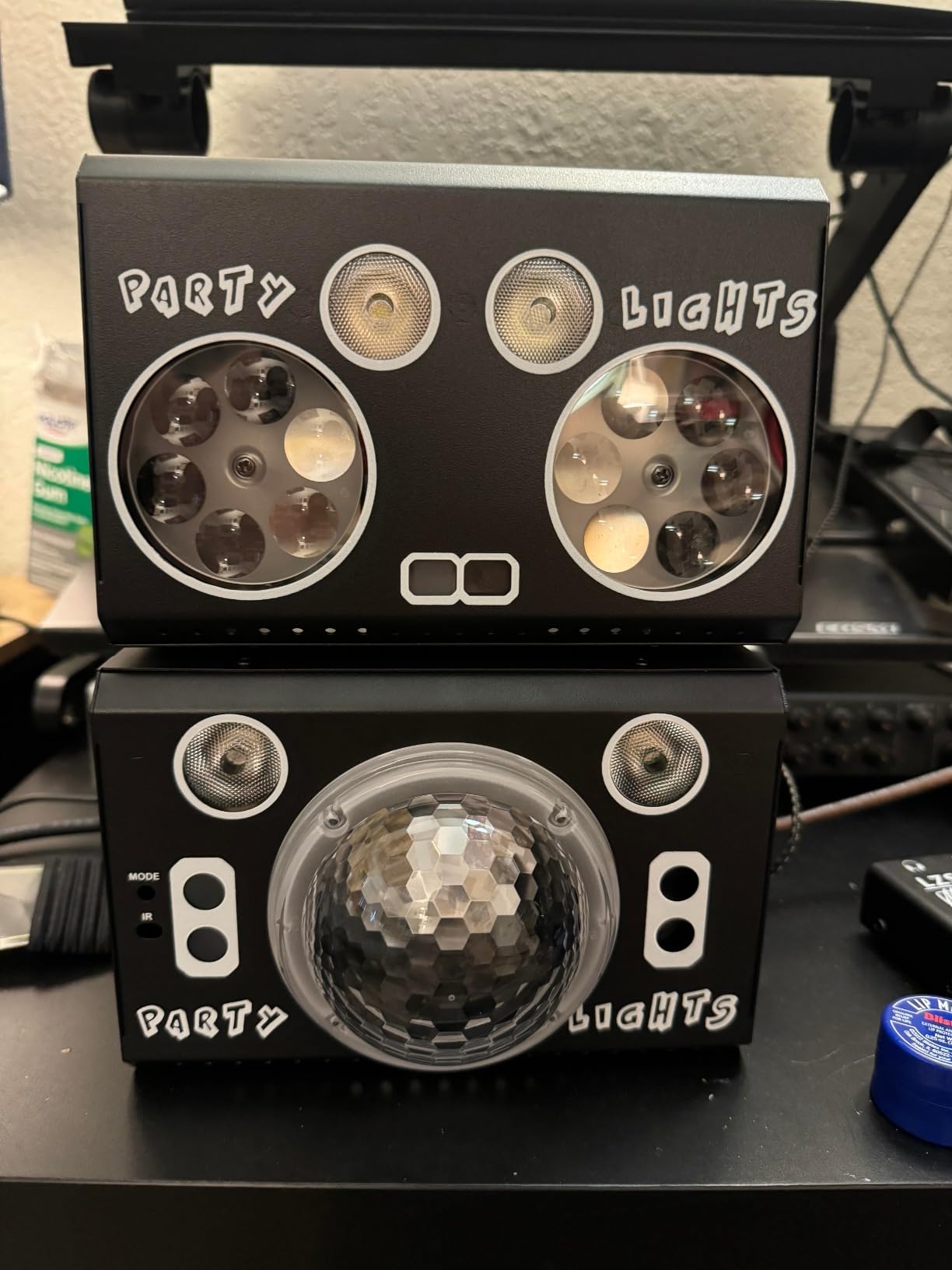 Party Lights DJ Disco Light DMX512 Voice-Controlled RGB Multi-Effect Stage Lighting Stroboscopic Family Gatherings Weddings KTV Clubs Karaoke Holiday Decorations Atmosphere Lighting Light Shows customer photo 2