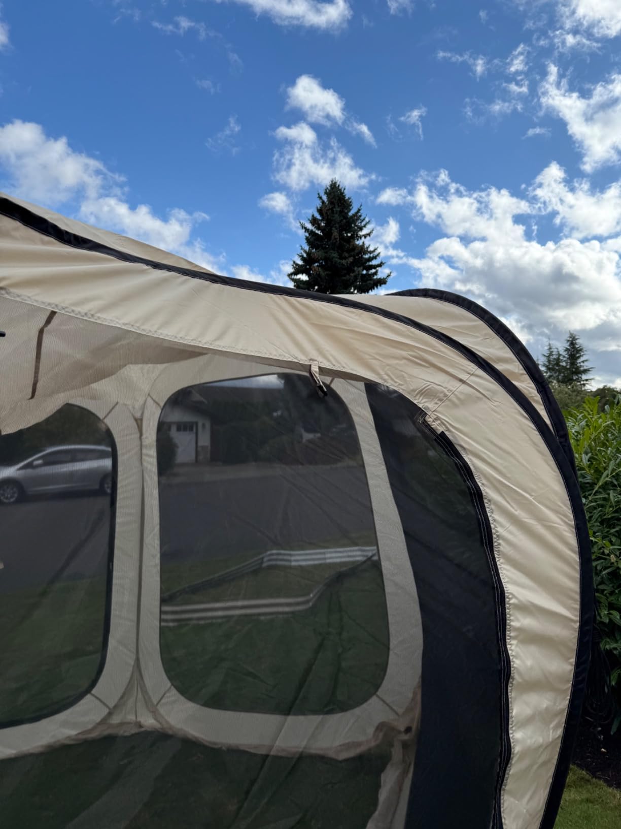 HOOYEAH Pop-up Screened Tent, Instant Screen House Portable Screen Room Canopy Outdoor Gazebo with Mosquito Net for Patio, Backyard, Garden and Outdoor Activities, 12x12 customer photo 1