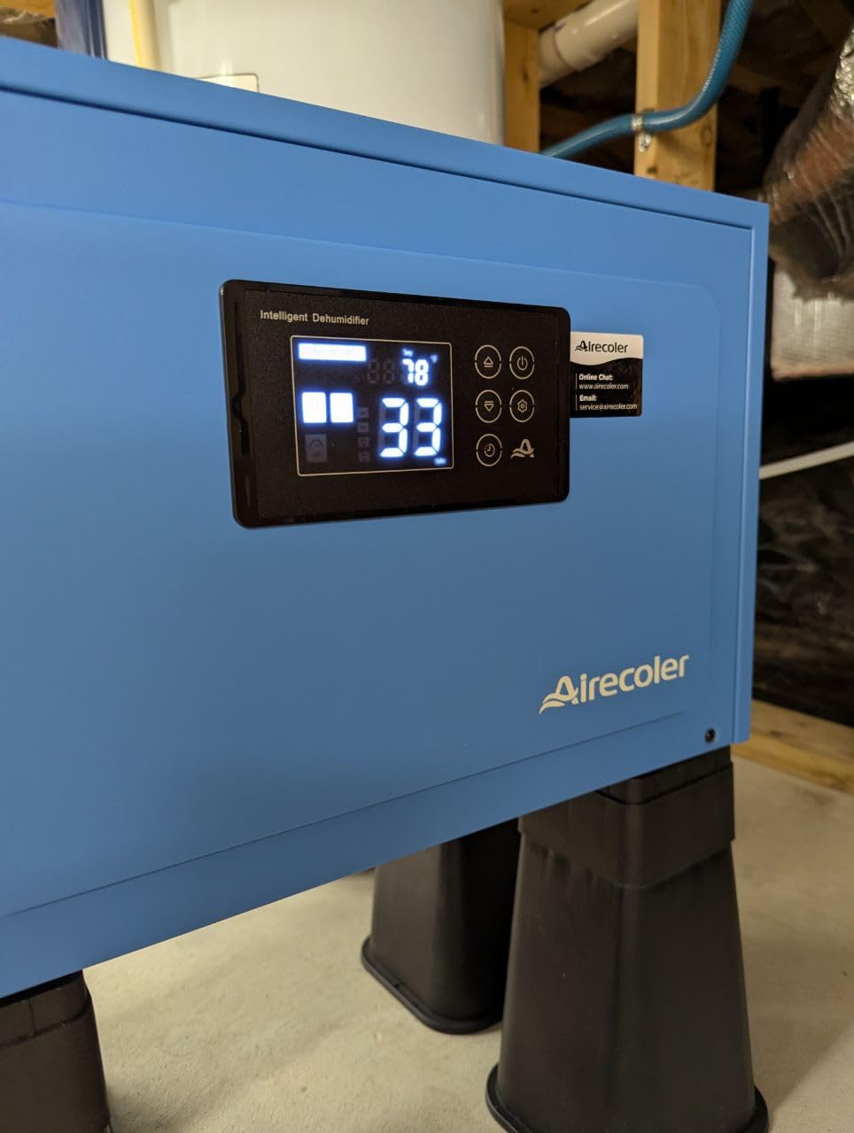 125 Pints Commercial Dehumidifier for Crawl Space & Basement | Industrial Grade Water Damage Restoration, Drain Hose Included, Timer, Auto Defrost, Memory Starting | Airecoler GT-X5 customer photo 1