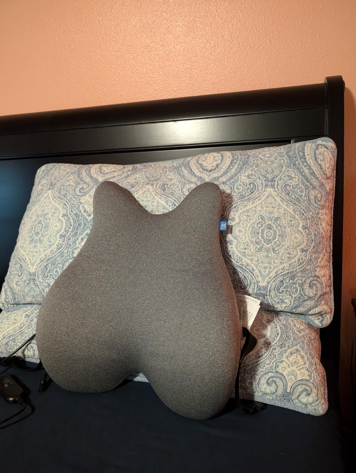 Heated Lumbar Support Pillow for Office Chair, Ergonomic Back Support Cushion with Vibration, Memory Foam Chair Back Massager,Gifts for Mom Dad customer photo 2