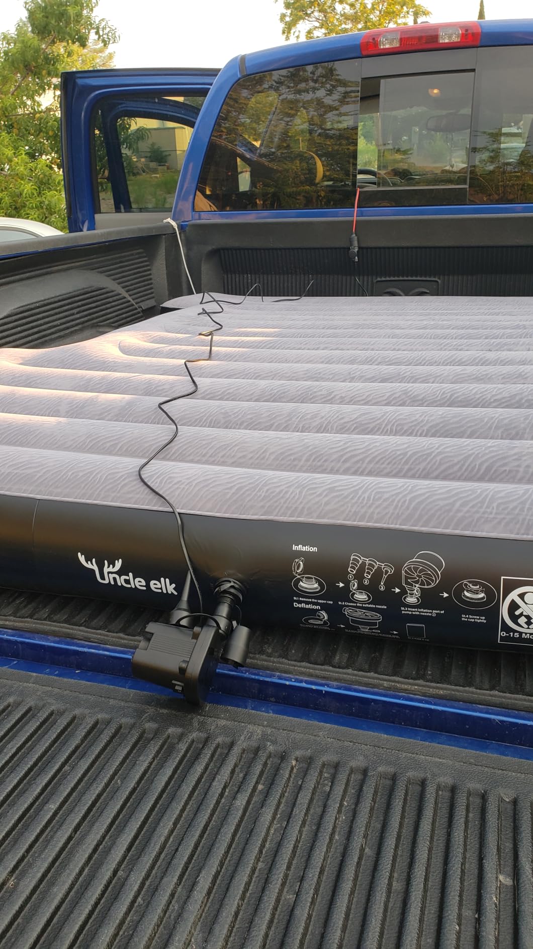 Car Air Mattress Bed - Inflatable Back Seat Air Mattress with Upgraded Wear-Resistant Pongee Bottom, Thick Camping Sleeping Pad with 2 Pillows & Air Pump, Fits Sedan/Truck/SUV, Black customer photo 2