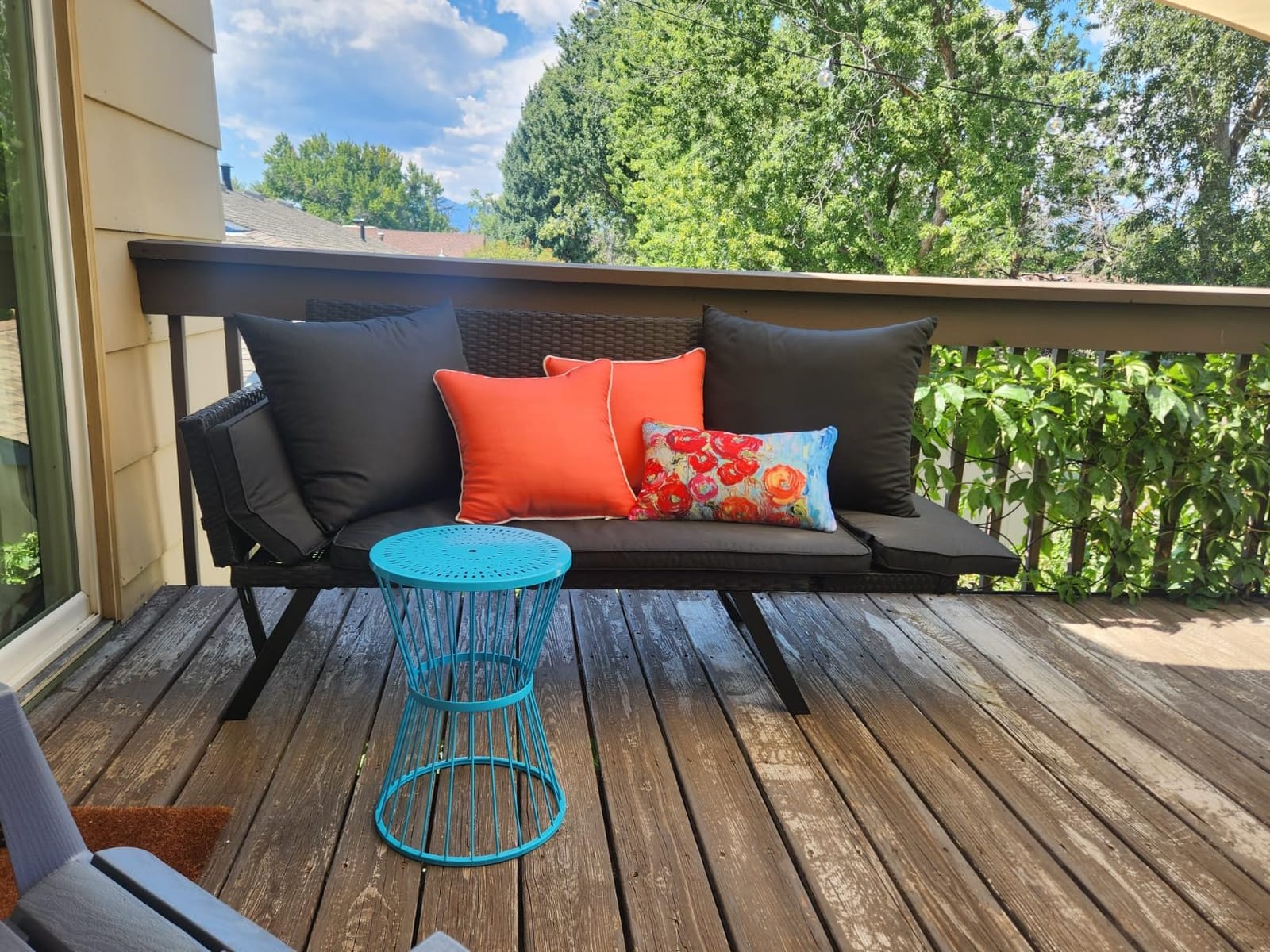 Flamaker Patio Furniture Rattan Convertible Sofa with Adjustable Arms Grey | Outdoor Furniture Wicker Sunbed Removable Cushions and Pillows for Patio, Porch, Pool (Grey Lounger & Grey Pillowcase) customer photo 1