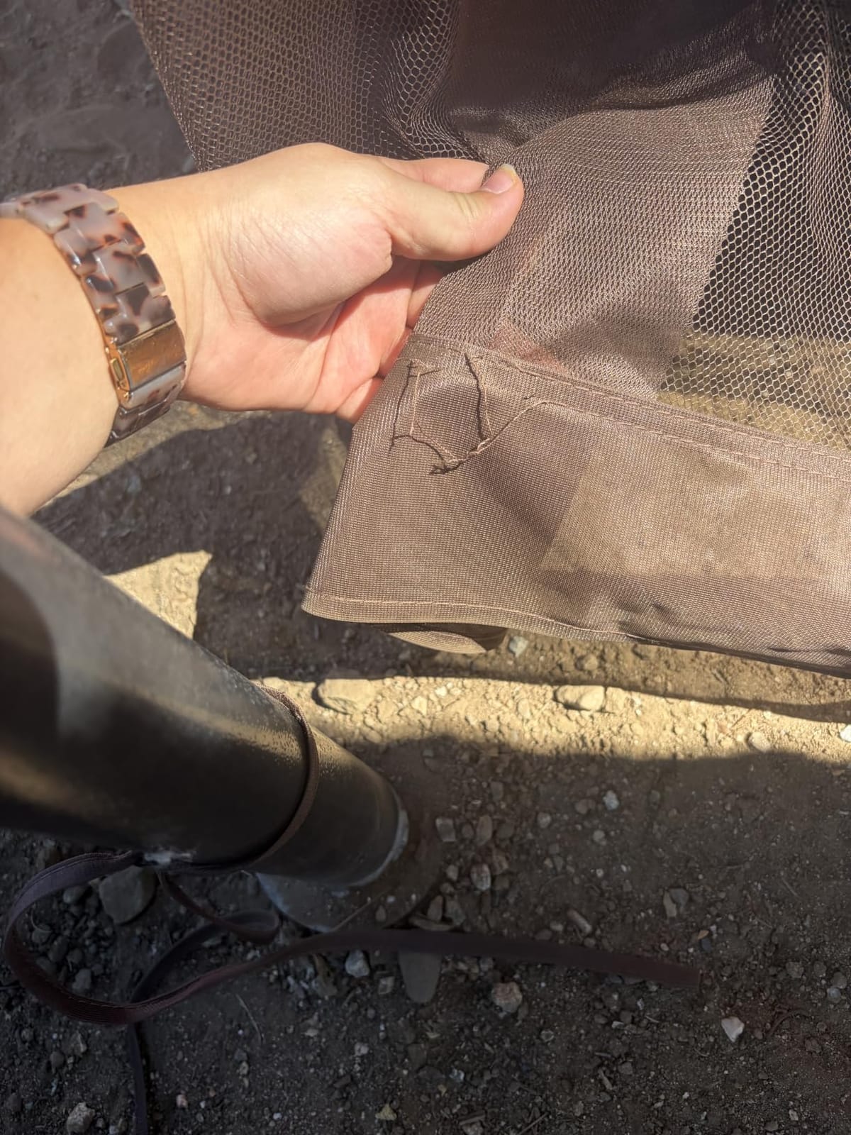 Gazebo Universal Replacement Mosquito Netting,10' x 12' Outdoor Canopy Net Screen 4-Panel Sidewall Curtain, with Zippers，Excluding Gazebo (Brown) customer photo 1