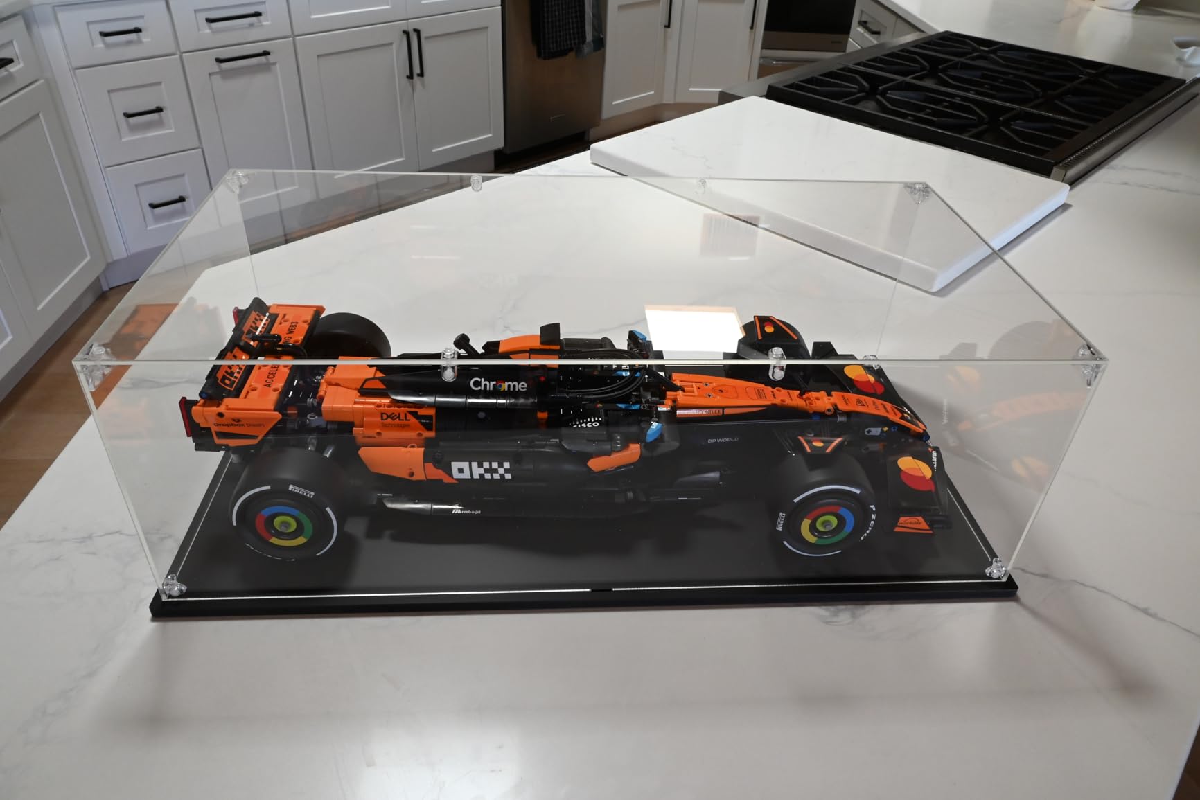 3MM Acrylic Display Case for Car Model Display Boxes(15.75x7.87x5.91inch) | dofopo 1:14 Scale Diecast Car Model Car Thickened Clear Acrylic Display Box for Lego 42123 / 42154 (1:14) customer photo 2