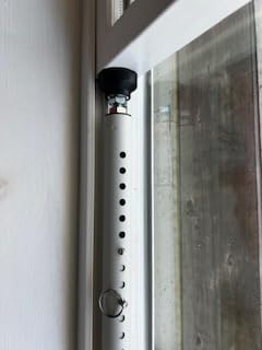Sliding Door Security Bar, 17.5-50 inch Adjustable Patio Door Security bar, Heavy Duty Window Security Bars Inside for Sliding Glass Door Home Apartment Bedroom (White) customer photo 1
