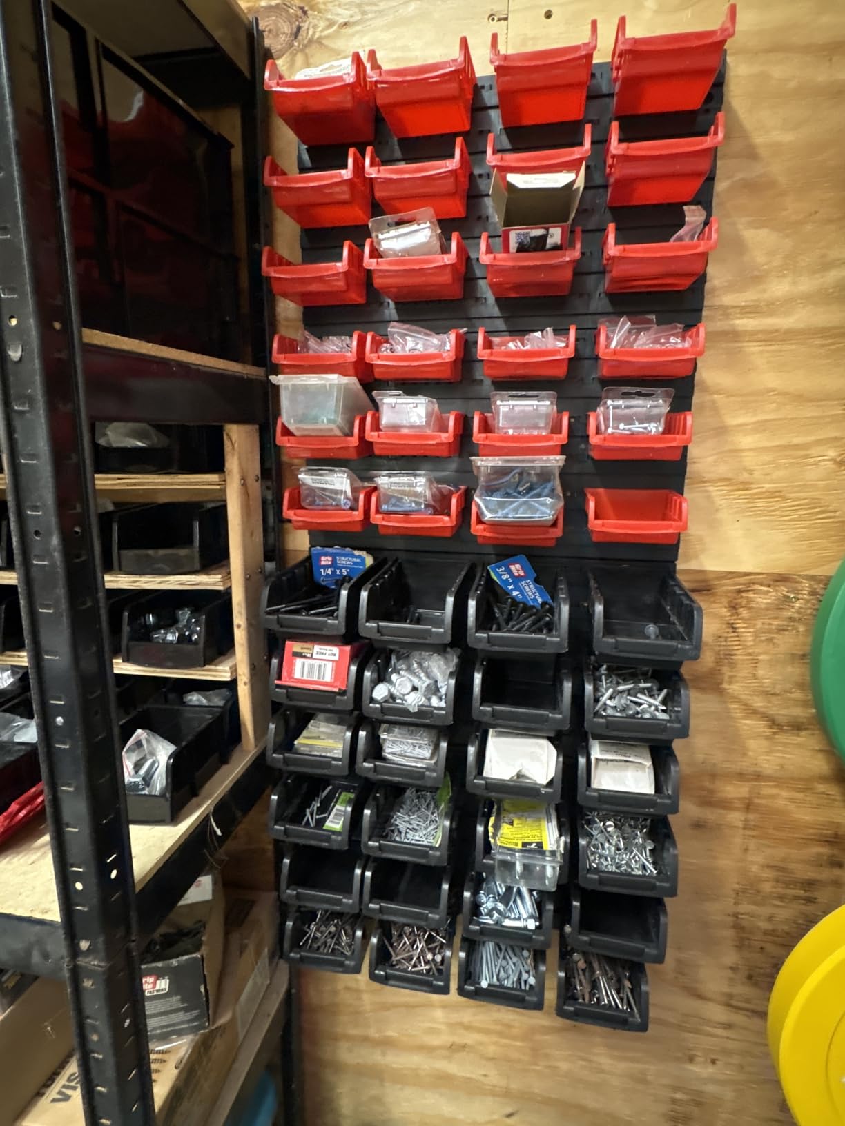 VEVOR 48-Bin Wall Mounted Storage Bins Parts Rack Organizer Garage Shop Tool Organizer for Screws, Nuts, Bolts, Nails, Beads, and Small Hardware Parts, With Wall Panels customer photo 2