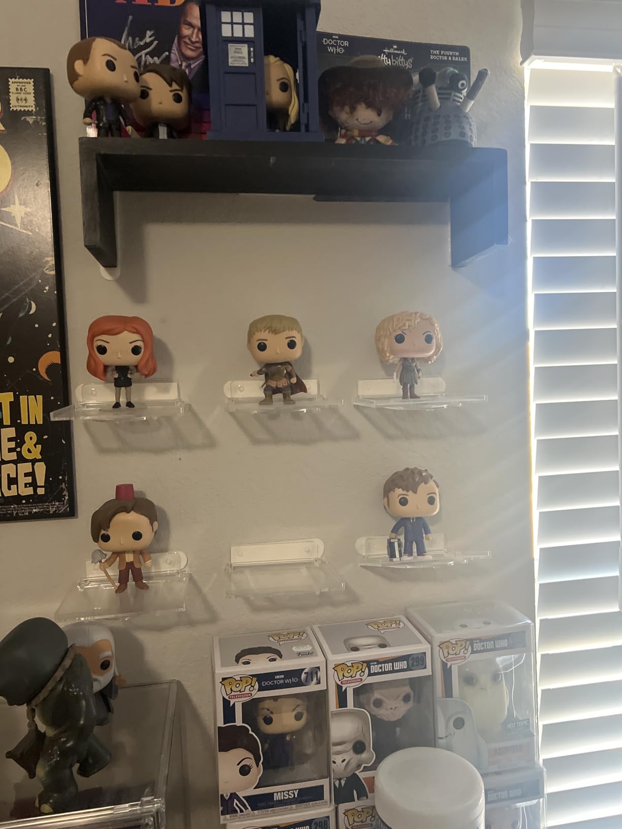 10-Pack Collapsible Acrylic Shelf, Compatible with Funko Pop Figure Collection Case (4.5