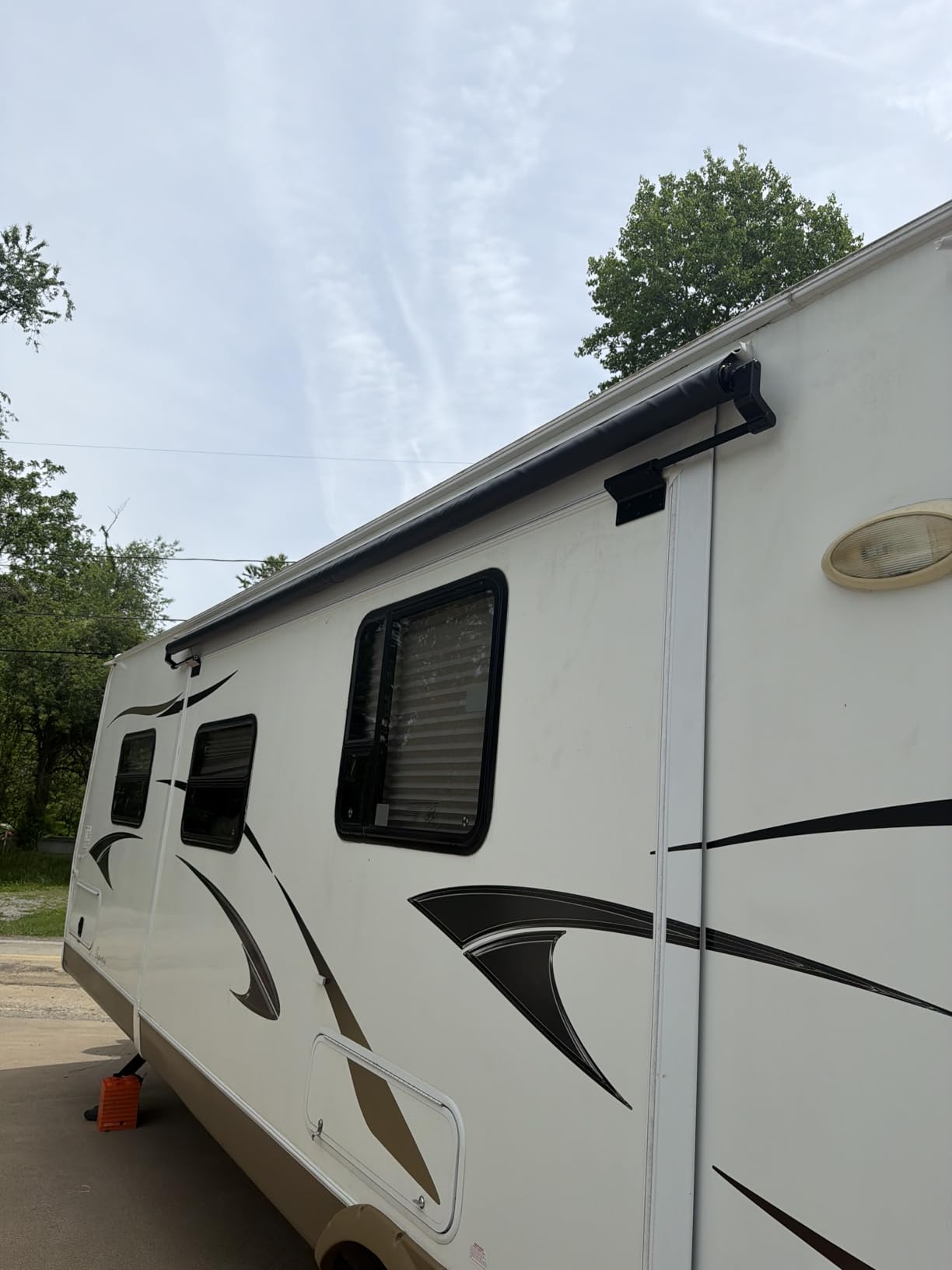 Dulepax RV Slide Out Awning,RV Slide Topper,Modular Camper Slide Out Awning Kit,Slide Toppers for RVs,5th Wheels,Travel Trailers and Motorhomes,Black,7'9''(7'1''Fabric) customer photo 1