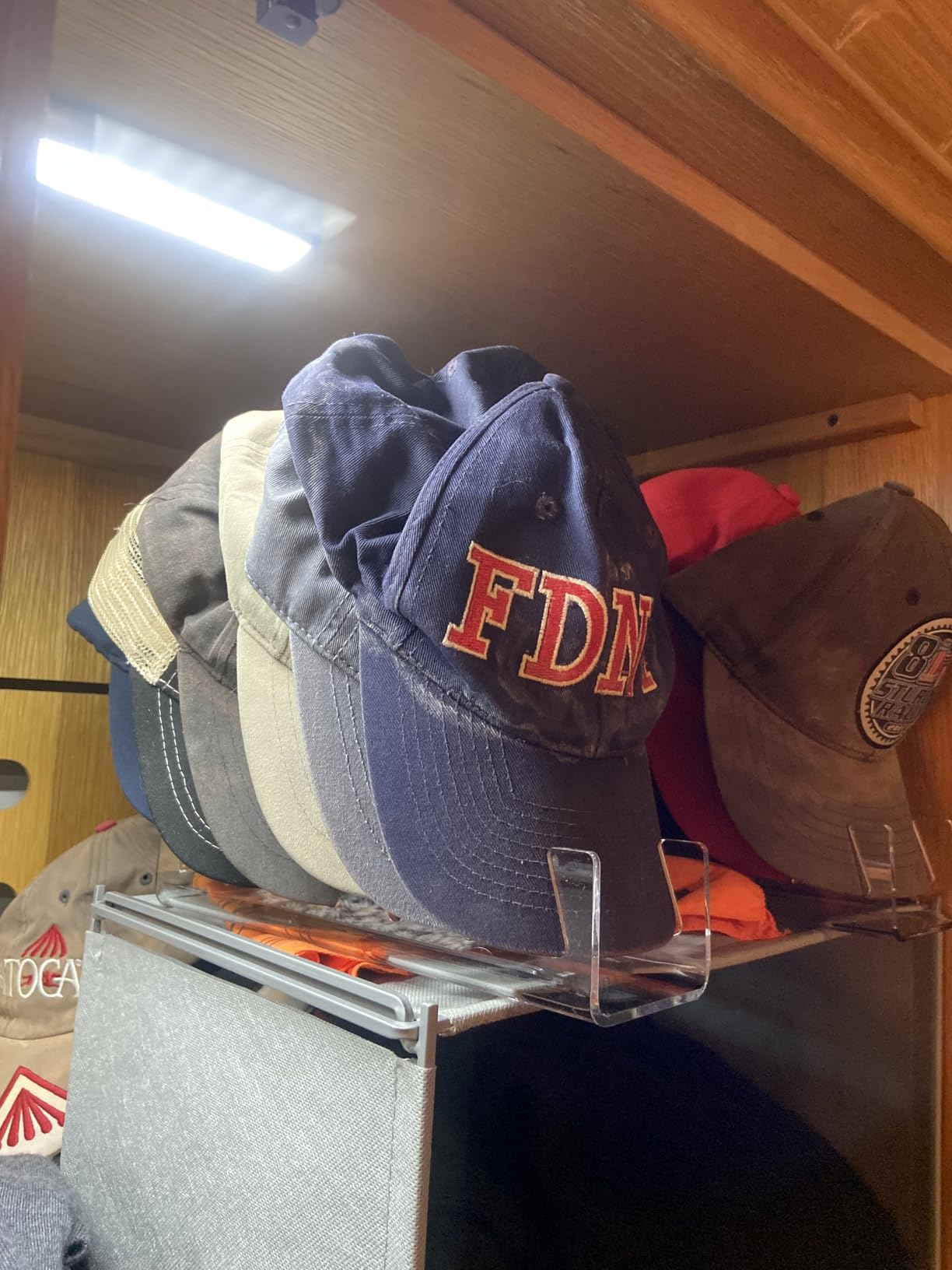 Hat Organizer for Baseball Caps Hat Rack Acrylic Hat Stand 2Pack No Install | Hat Storage for 14 Baseball Caps Closet Organization Hat Holder Display Baseball Cap Organizer for Closet, Bedroom, Dresser customer photo 1