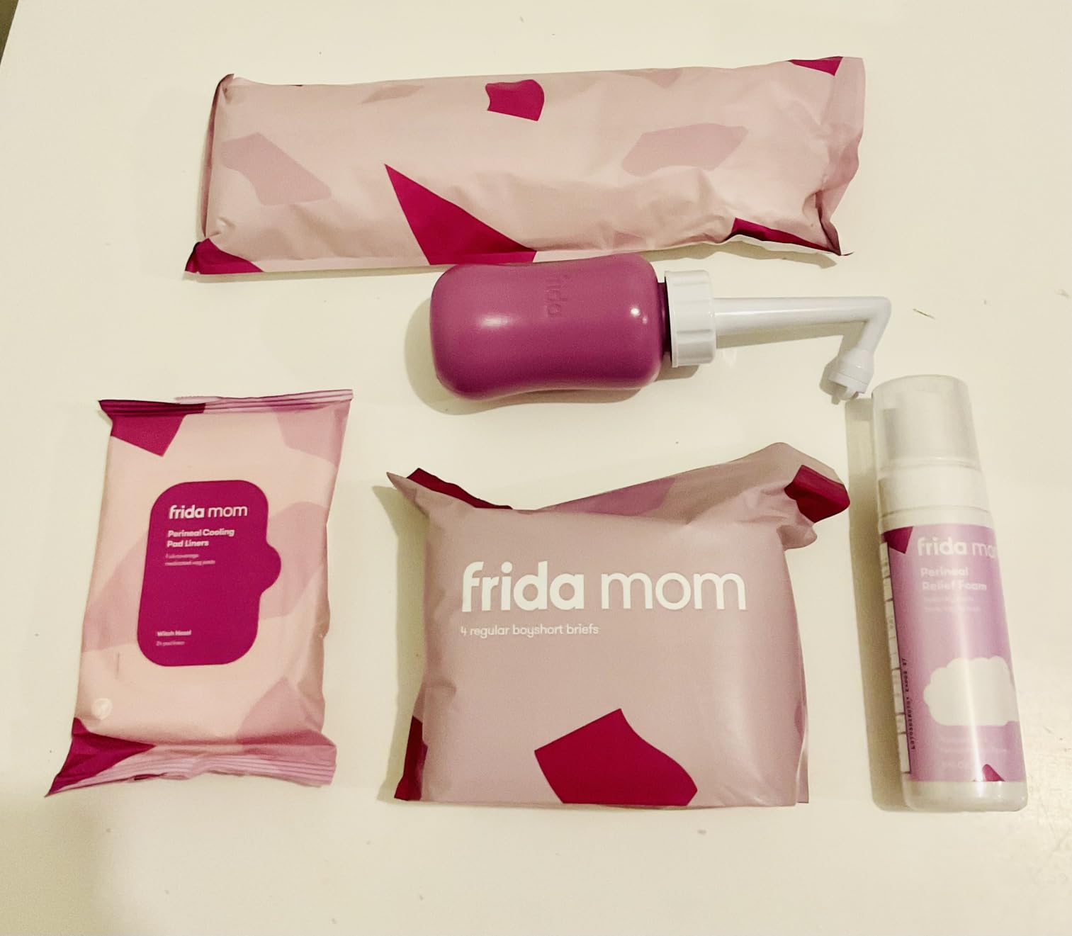 Frida Mom 11pc Postpartum Essentials Kit, Hospital Bag Basics for New Mom | Disposable Underwear, Ice Maxi Pads, Perineal Healing Foam, 24 Pad Liners & Peri Bottle for New Moms customer photo 1