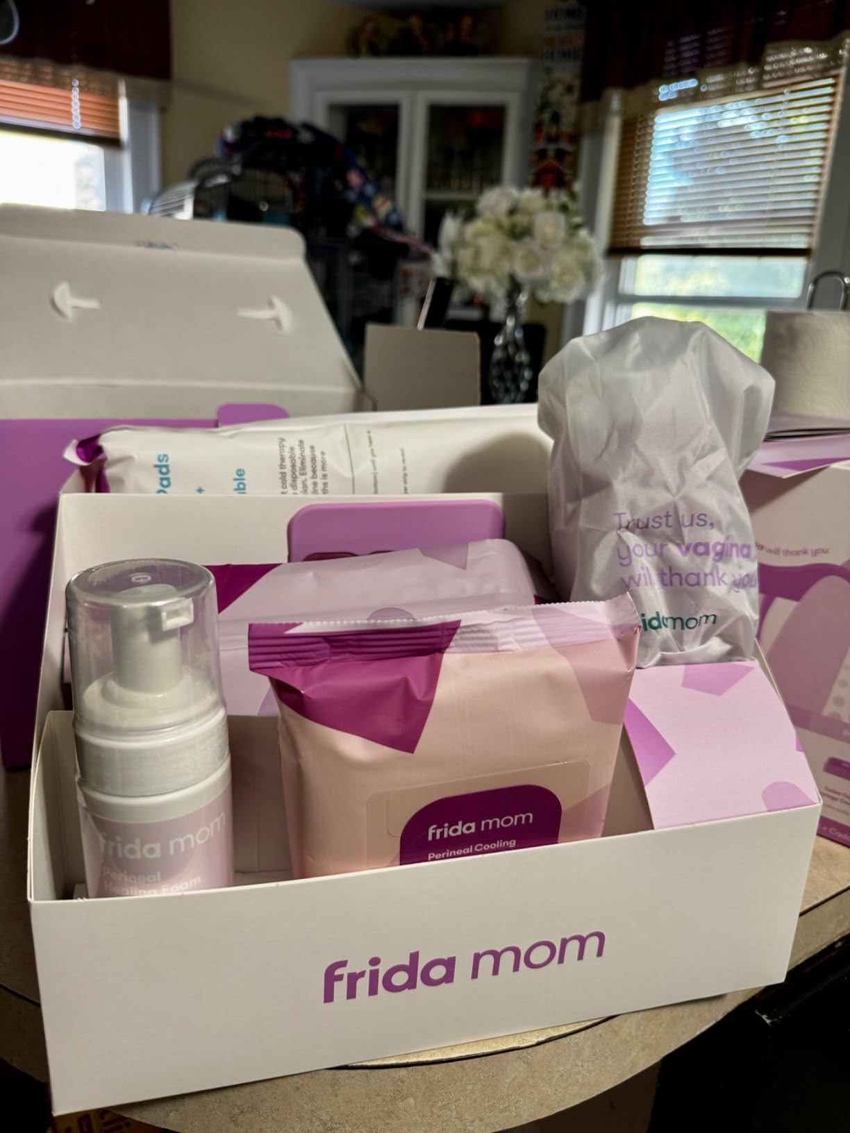Frida Mom 11pc Postpartum Essentials Kit, Hospital Bag Basics for New Mom | Disposable Underwear, Ice Maxi Pads, Perineal Healing Foam, 24 Pad Liners & Peri Bottle for New Moms customer photo 2
