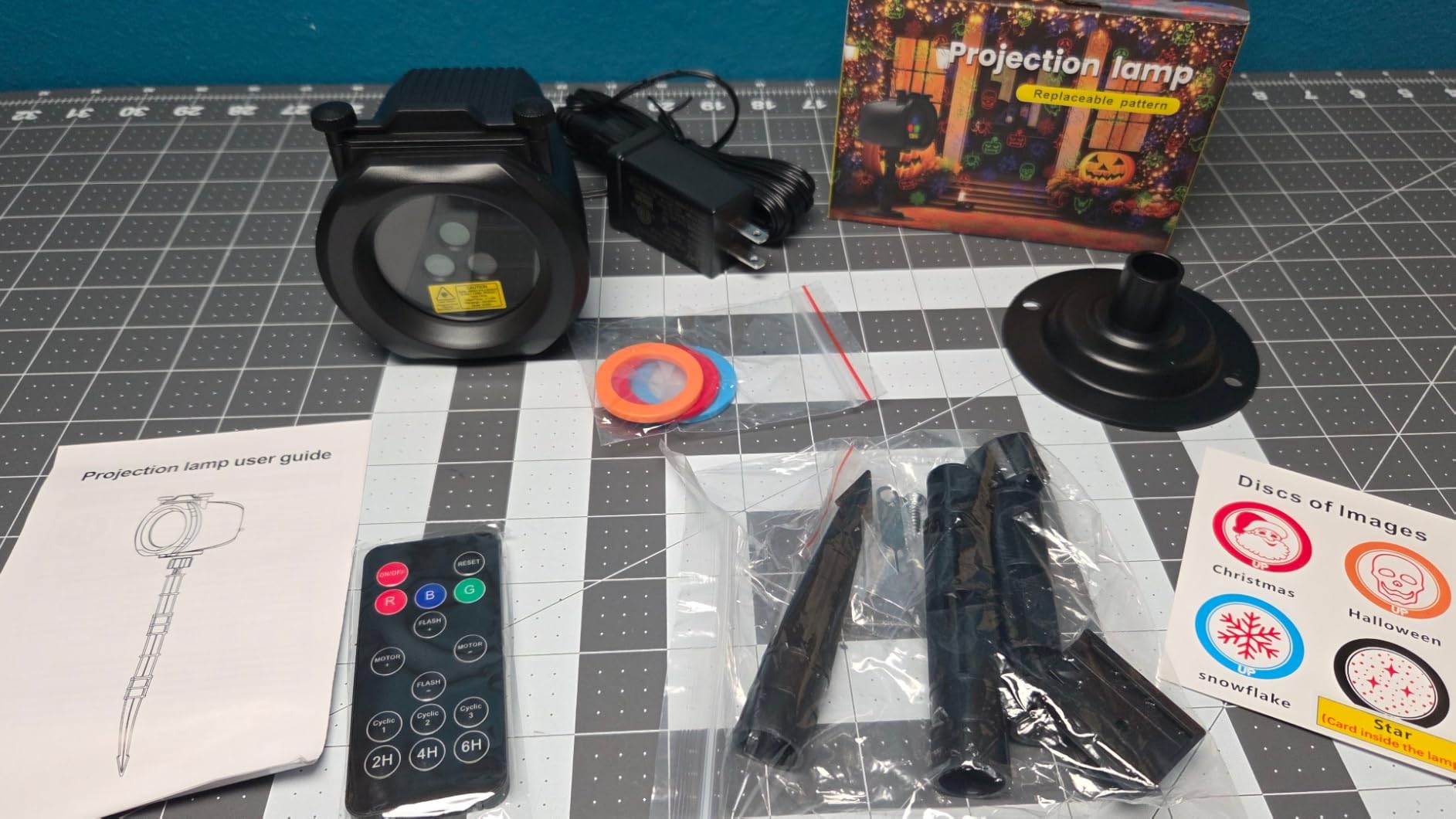 Outdoor Laser Projector Lights, RGB Firefly Light Show for Backyard Parties & Gatherings, IP65 Waterproof, 270 Degree Adjustable, 10 Color Modes + 3 Changeable Holiday Cards(Halloween/Snowflake/Christmas) customer photo 1