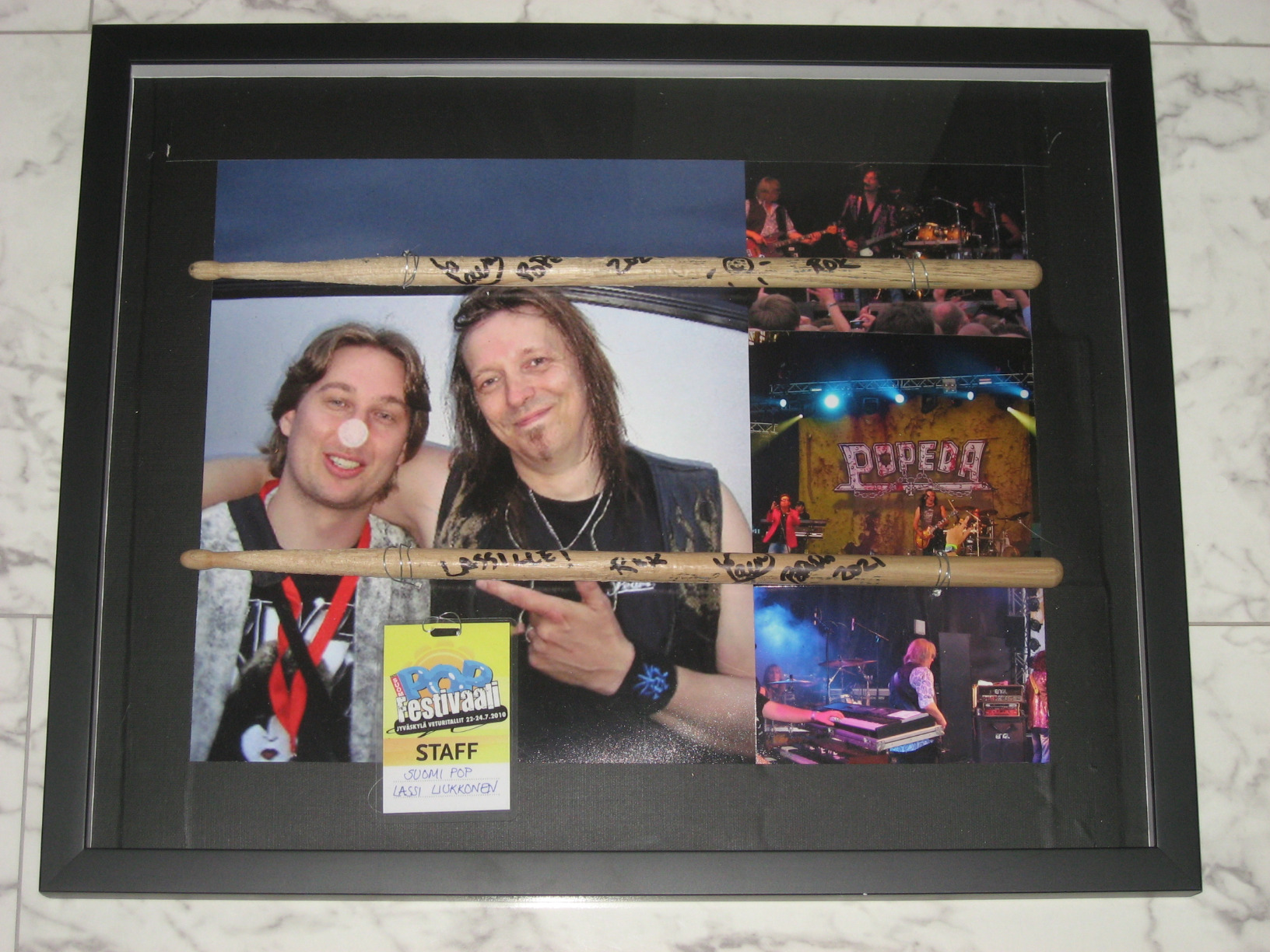 3x5 Shadow Box Black Solid Wood Display Frame with White Acid-Free Backing UV Acrylic & Hanging Hardware - with 3/4