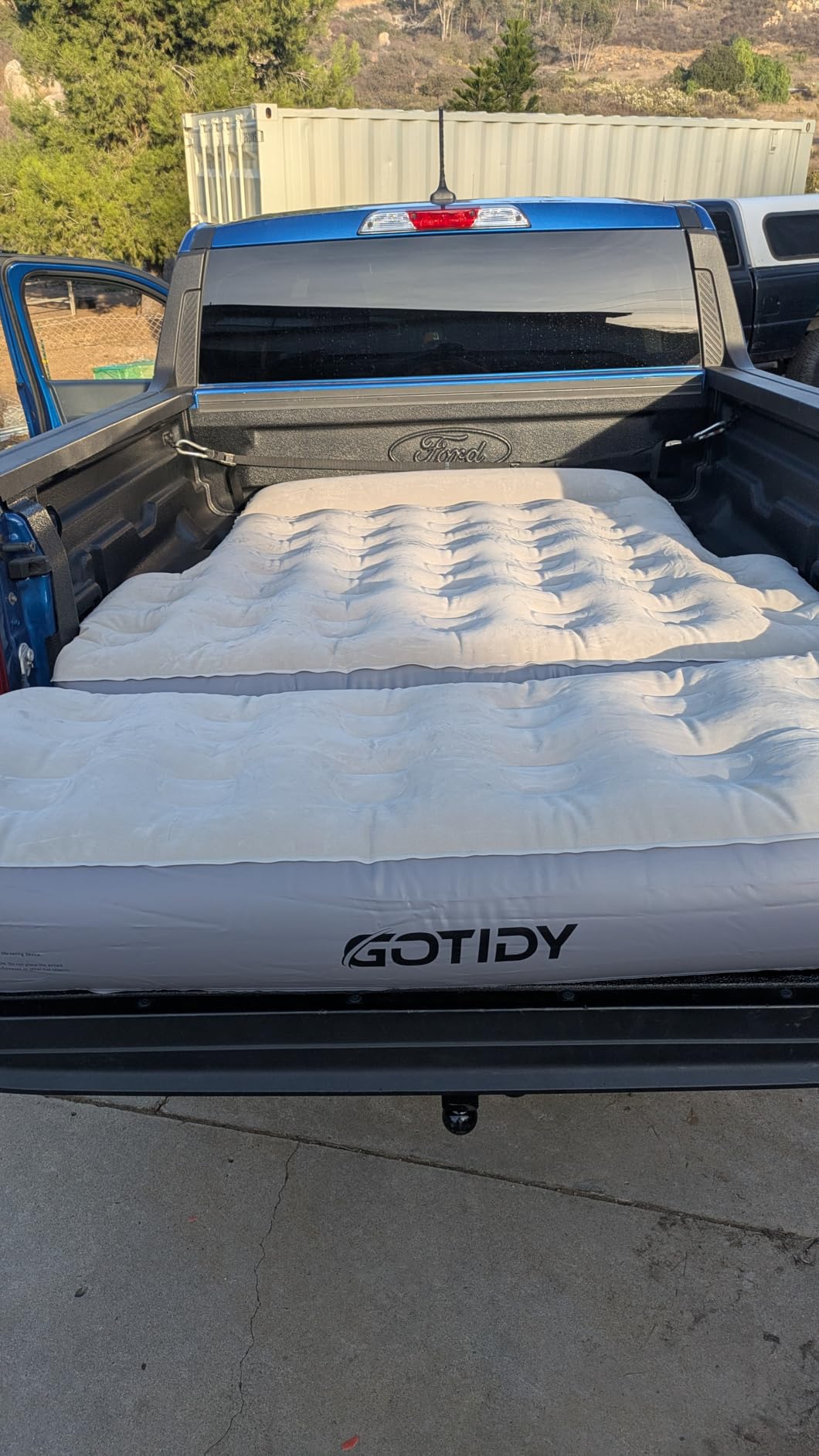 Inflatable Truck Bed Mattress for Tacoma Truck Air Mattress 5ft-5.5ft for Mid-Size Pickup with Detachable Tailgate Extension, Honda Ridgeline Jeep Gladiator JT, Space-Optimized Design, Built in Pump customer photo 2