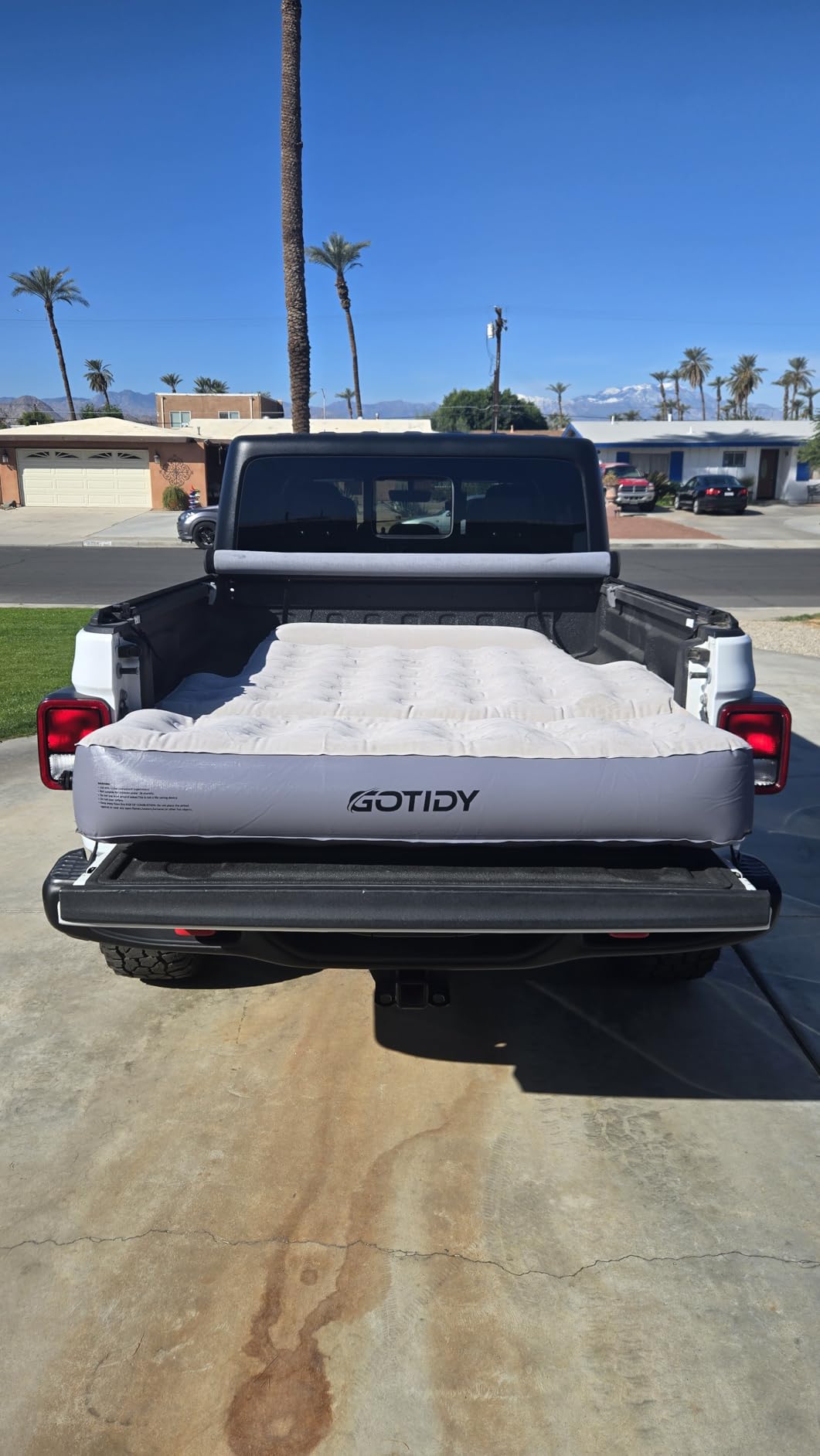 Short Truck Bed Air Mattress 5-5.5ft for Mid-Size Pickup with Tailgate Extension, Truck Bed Mattress for Tacoma Jeep Gladiator JT, Wired Air Pump, Oversized Carry Bag, Integrated Pillow customer photo 1