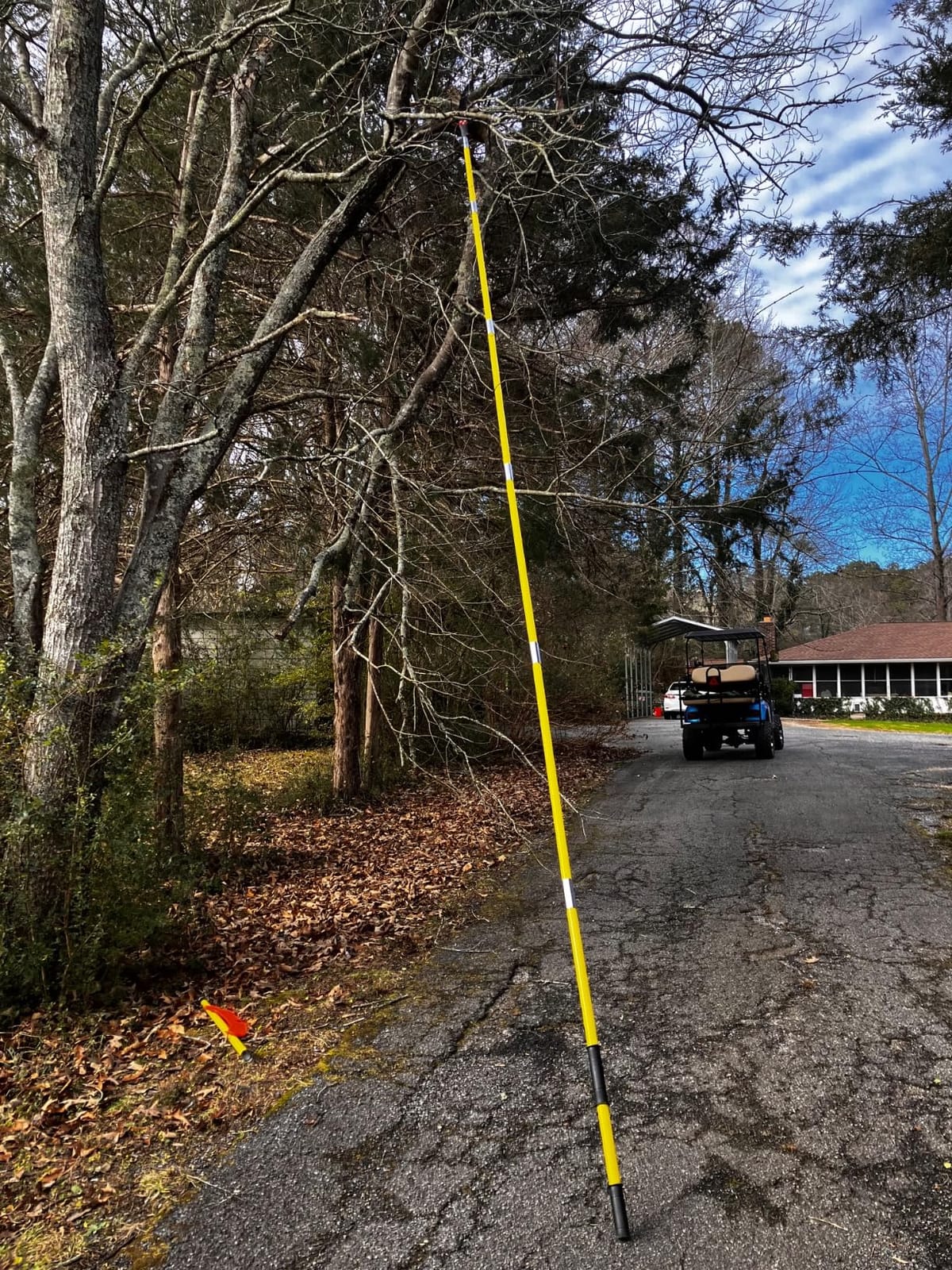 7.3-27FT Extendable Long Handle Pole Saw with Blade and Branch Scissors | extendable pole saw; tree trimmer with scissors; pruning saw customer photo 1