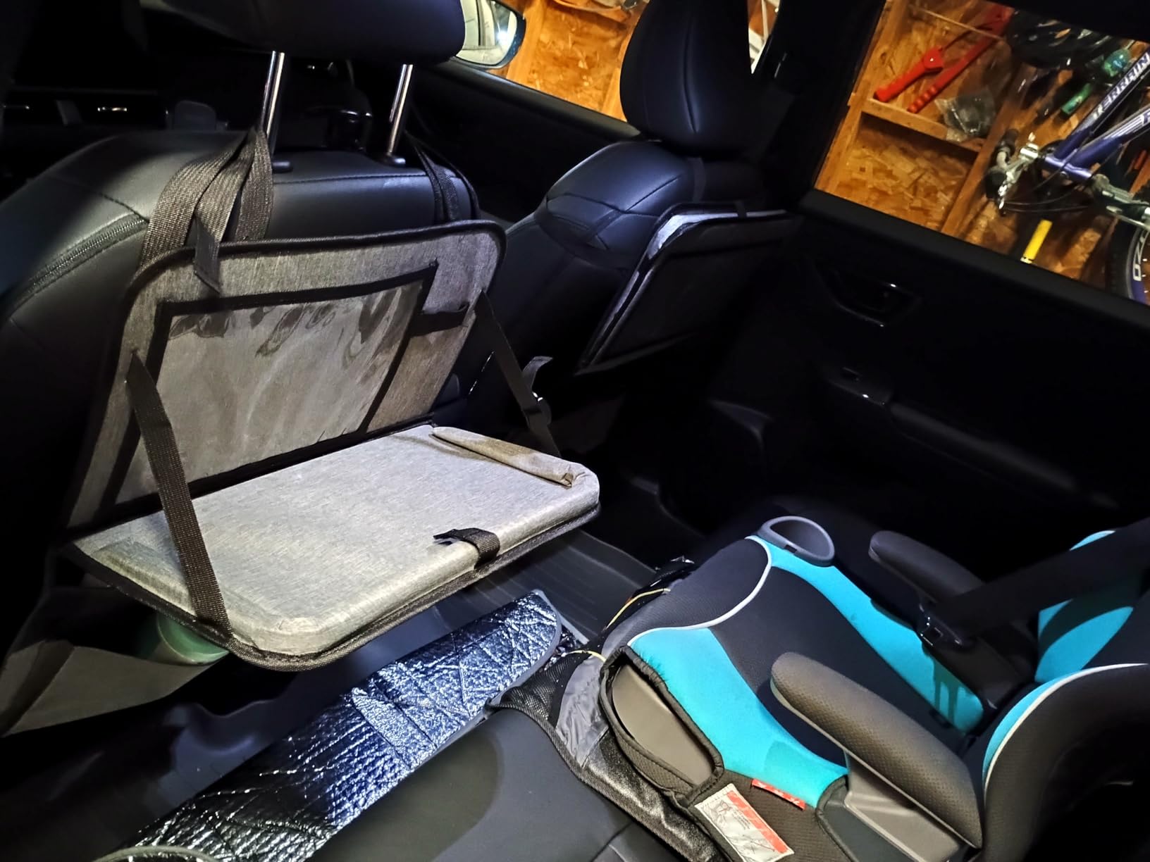 Car Backseat Organizer with Table Tray(2-Pack) 9 Storage Pockets Backseat Car Organizer with Tablet Holder customer photo 2