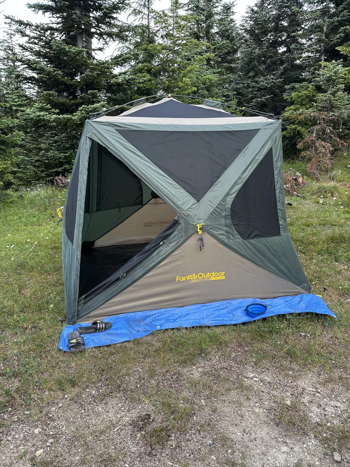 FanttikOutdoor Alpha C4 Ultra Camping Tent 4 Person Pop Up Instant Cabin Setup in 60 Seconds Portable Hub Tent with Rainfly & Windproof for Outdoor Camping & Overlanding customer photo 2