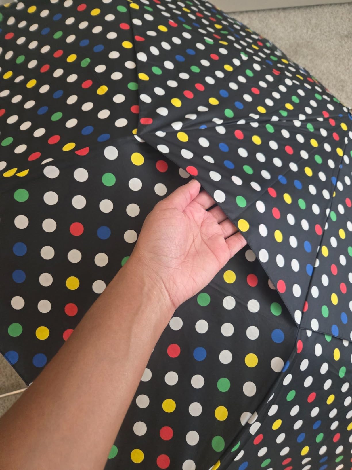 Totes Auto Open/Close Windproof Ultimate Compact Umbrella with UV and Water Repellent Protection customer photo 1