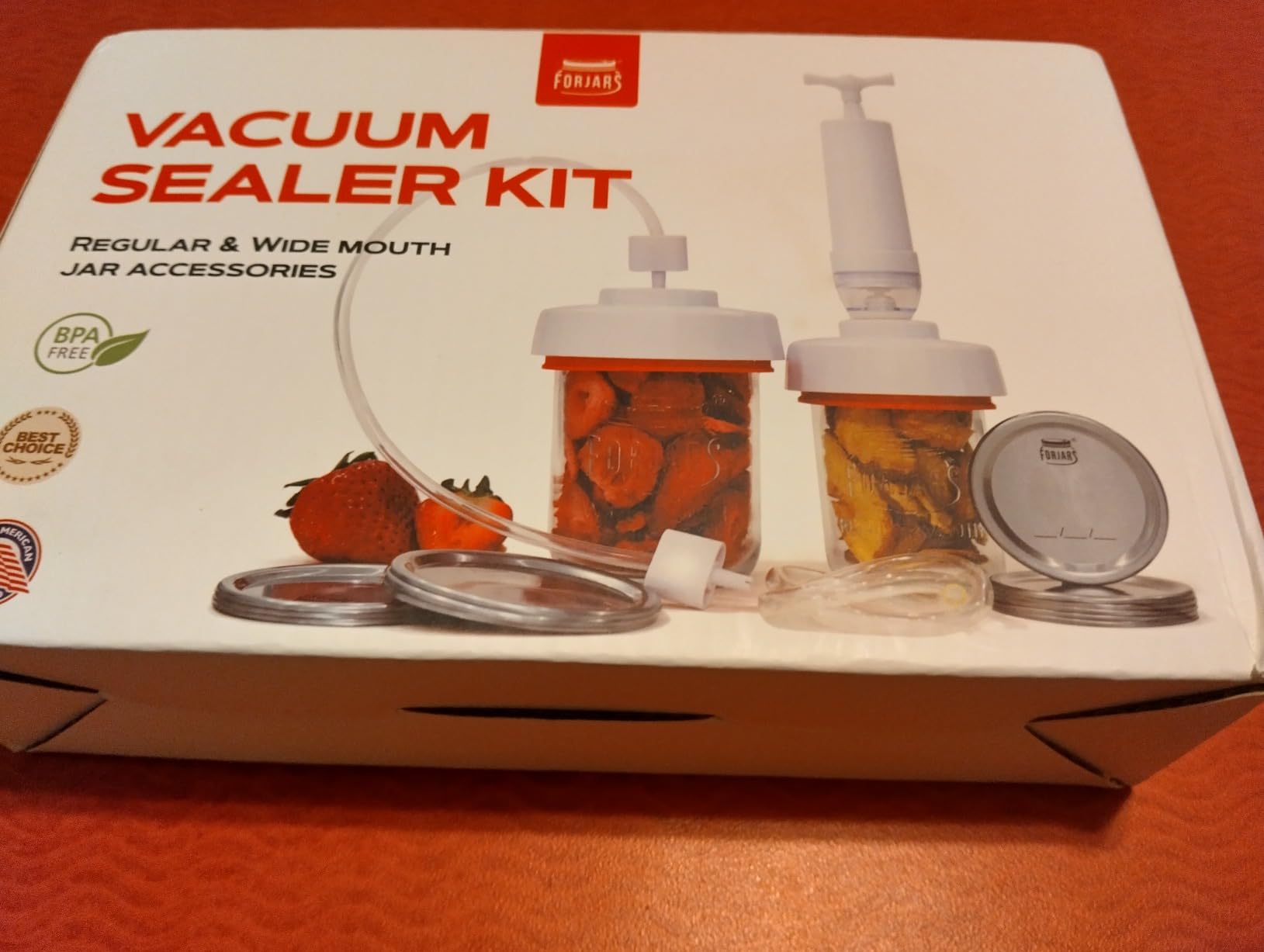 FORJARS Jar Vacuum Sealer Accessory Set for Mason Jars - Compatible with Regular and Wide Mouths, Cordless Pump for Portable Manual Hand Sealing, no electric. Vacuum Sealer with Plastic Lids customer photo 2