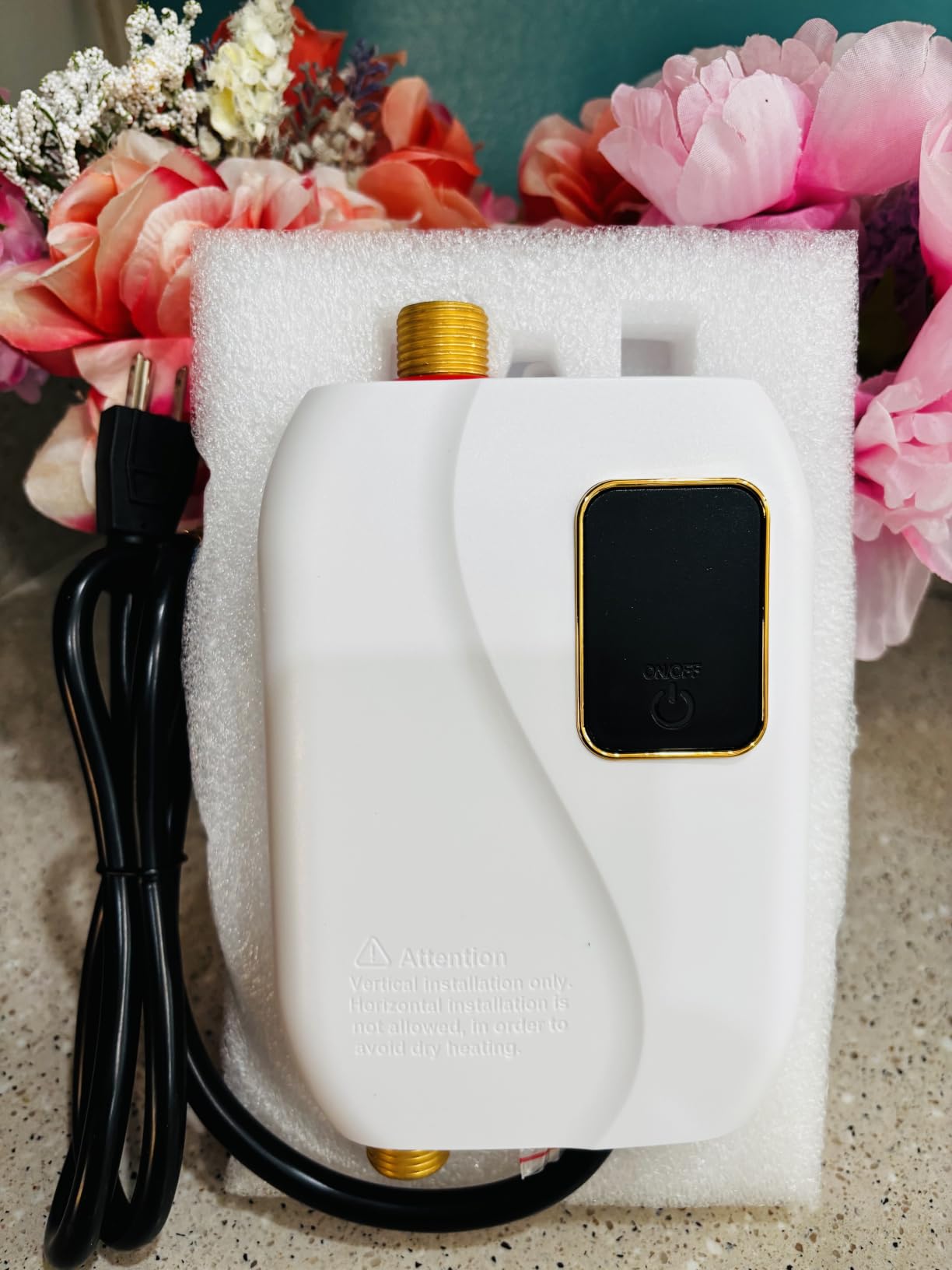 Tankless Water Heater Electric 110V 3000W Instant Water Heater Under Sink, On Demand Hot Water Heater Electric with Digital Display customer photo 2