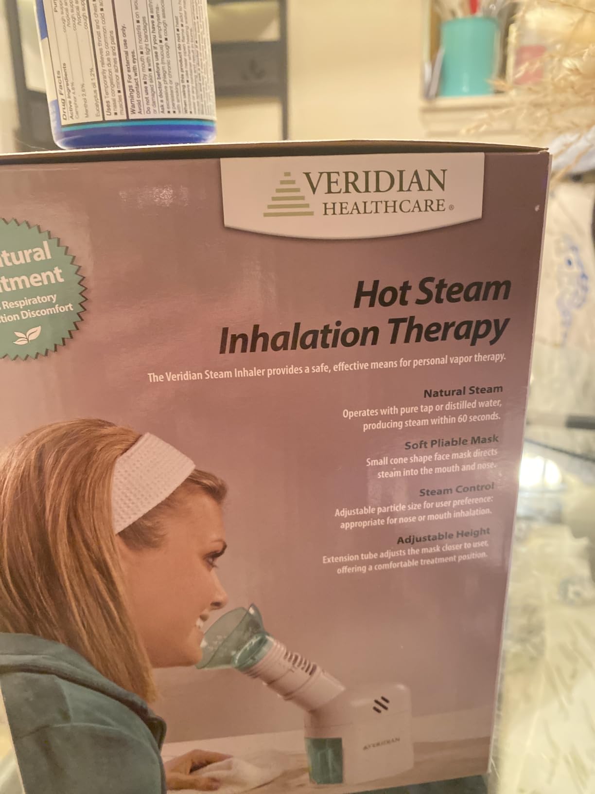 TheraCare Seasonal Relief Bundle 3-Piece | Warm Steam Inhaler, Ear Forehead Talking Thermometer, Medicated Chest Rub, Fast Cough Cold Relief, Whole Family Care customer photo 2