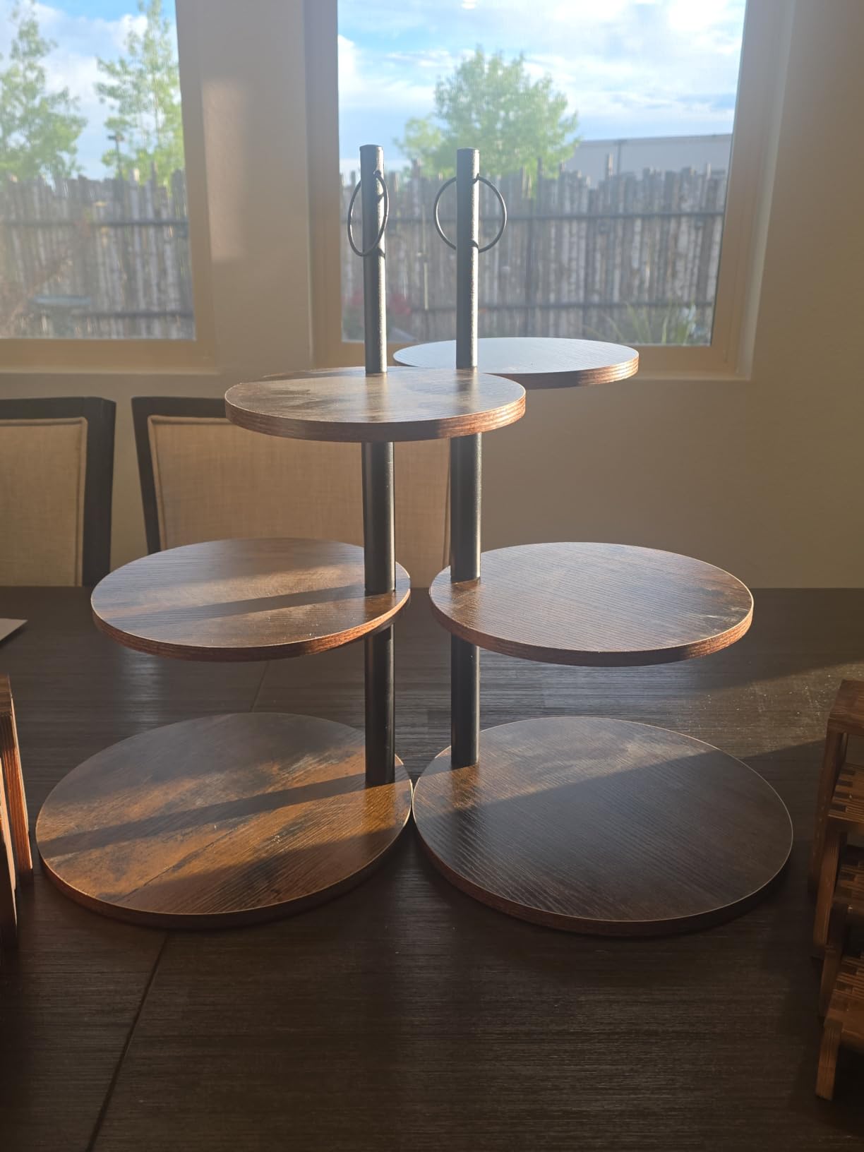 Cupcake Stand, 3 Tier Cake Stand Rustic Dessert Table Display Set, 2 Pack | Wood Cupcake Tower Cake Stand Tiered Tray Stand for Wedding Birthday Baby Shower customer photo 2