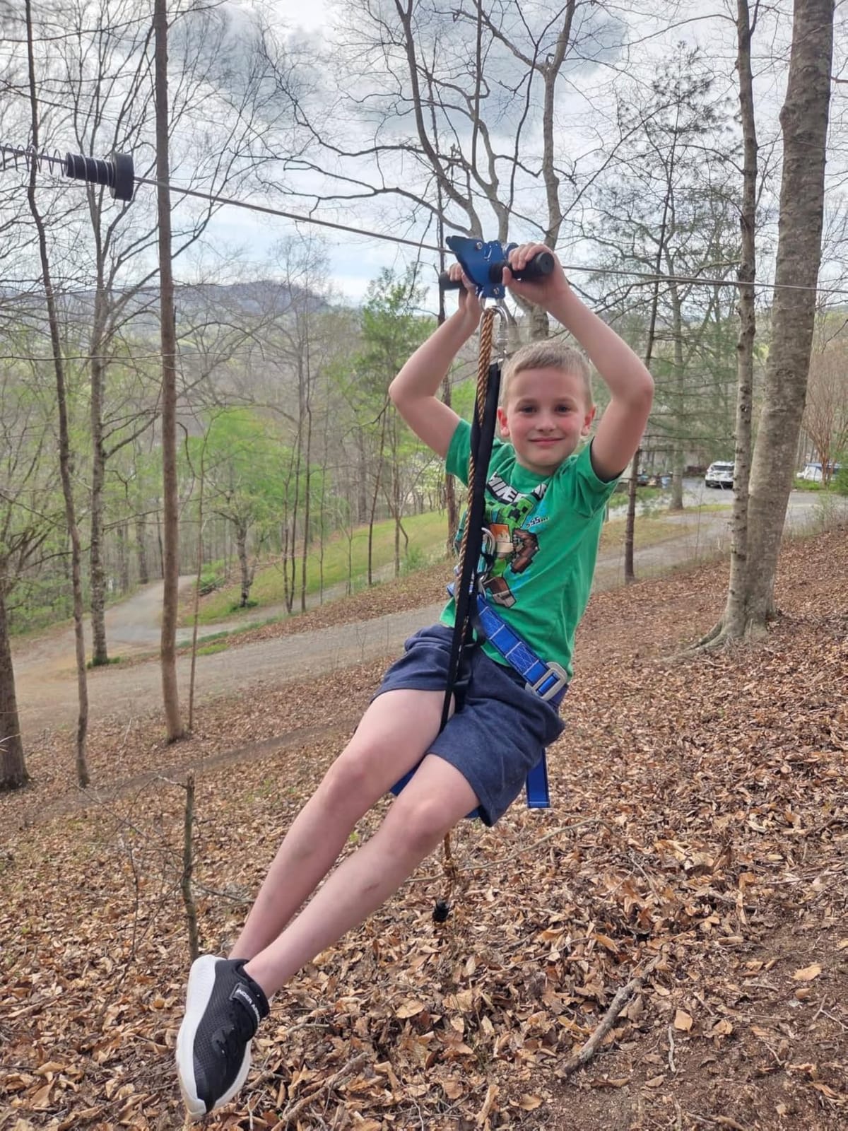 X XBEN Zip line Kits for Backyard 65FT, Ziplines for Kids and Adults | Included Swing Seat, Ziplines Brake, and Steel Trolley, Outdoor Playground Equipment, ASTM/CPC, Easy Setup, Gift Package customer photo 2