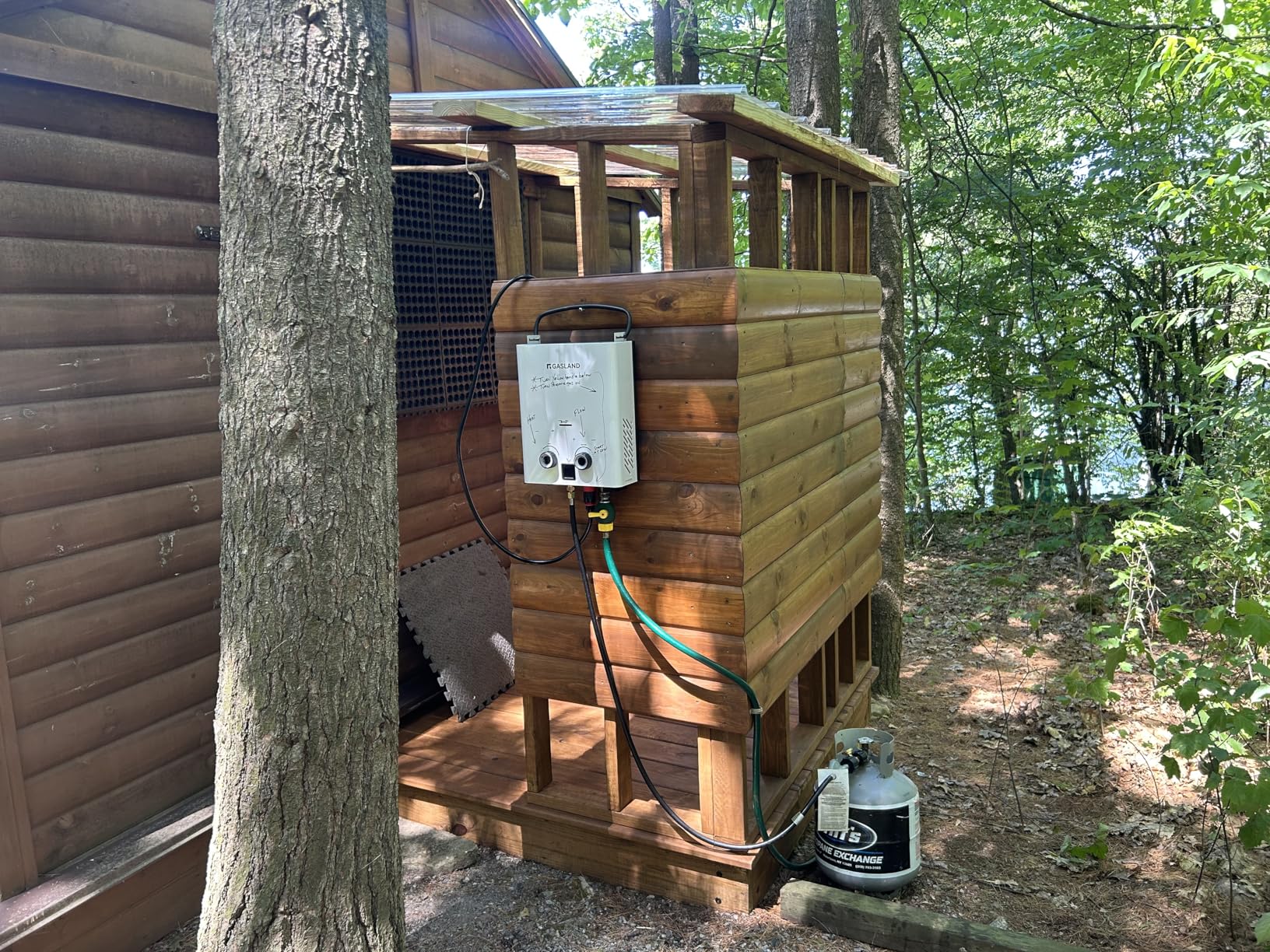 GASLAND Goshower 2.64GPM Outdoor Propane Tankless Water Heater 10L, Compact Portable Hot Water heater with Pump & Pipe Strainer for Off Grid, Portable Camping Water Heater, 68,000 BTU, G10 Pro customer photo 1