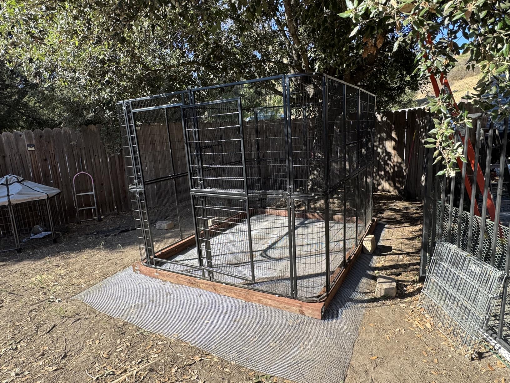 87-Inch Heavy Duty Walk-in Bird Cage - Large Outdoor Aviary Metal Birdcage with Stand, 7.22x5.25x6.8ft Flight Space for Macaw, Budgie, Conure, Lovebird, Parakeet, Cockatiel customer photo 2