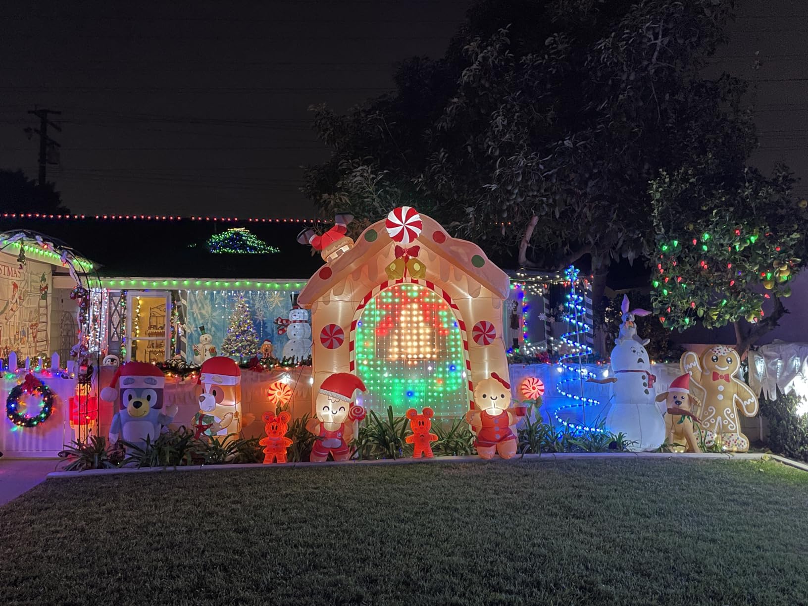 OurWarm 10FT Christmas Inflatable Outdoor Decoration, Christmas Inflatables Gingerbread Man Christmas Blow Ups with LED Lights, Blow Up Christmas Decorations Outdoor for Holiday Garden Lawn Yard Decor customer photo 2