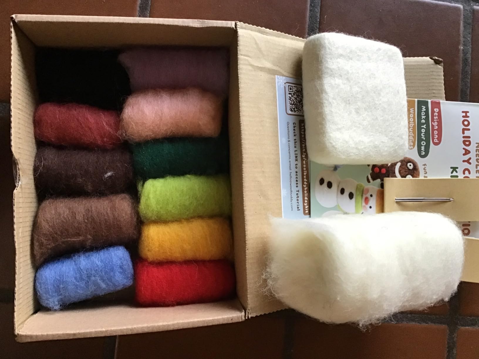 Woolbuddy Needle Felting Kit Starter Set (Christmas) for Beginner & Adults - Needle Felting Kit Holiday Christmas DIY Gifts & Home Decor, with Soft Handmade Wool Roving, Felting Needles & Instruction customer photo 1