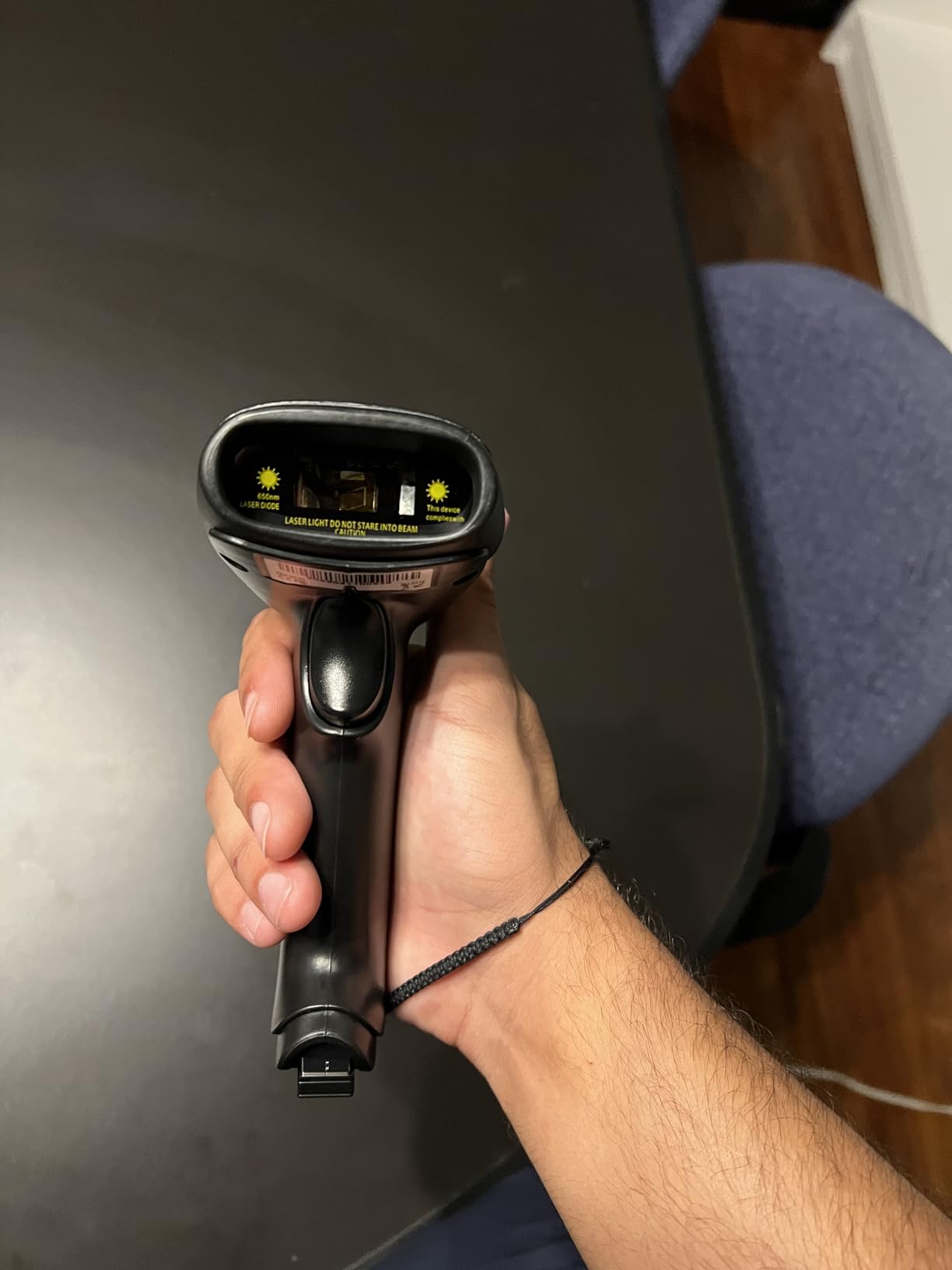 Symcode Wireless Barcode Scanner Versatile 2-in-1 (2.4Ghz Wireless+USB 2.0 Wired) Handheld Automatic 1D Laser Barcode Scanner 328 Feet Transmission Distance Rechargeable 1D Laser Bar Code Scanner customer photo 1