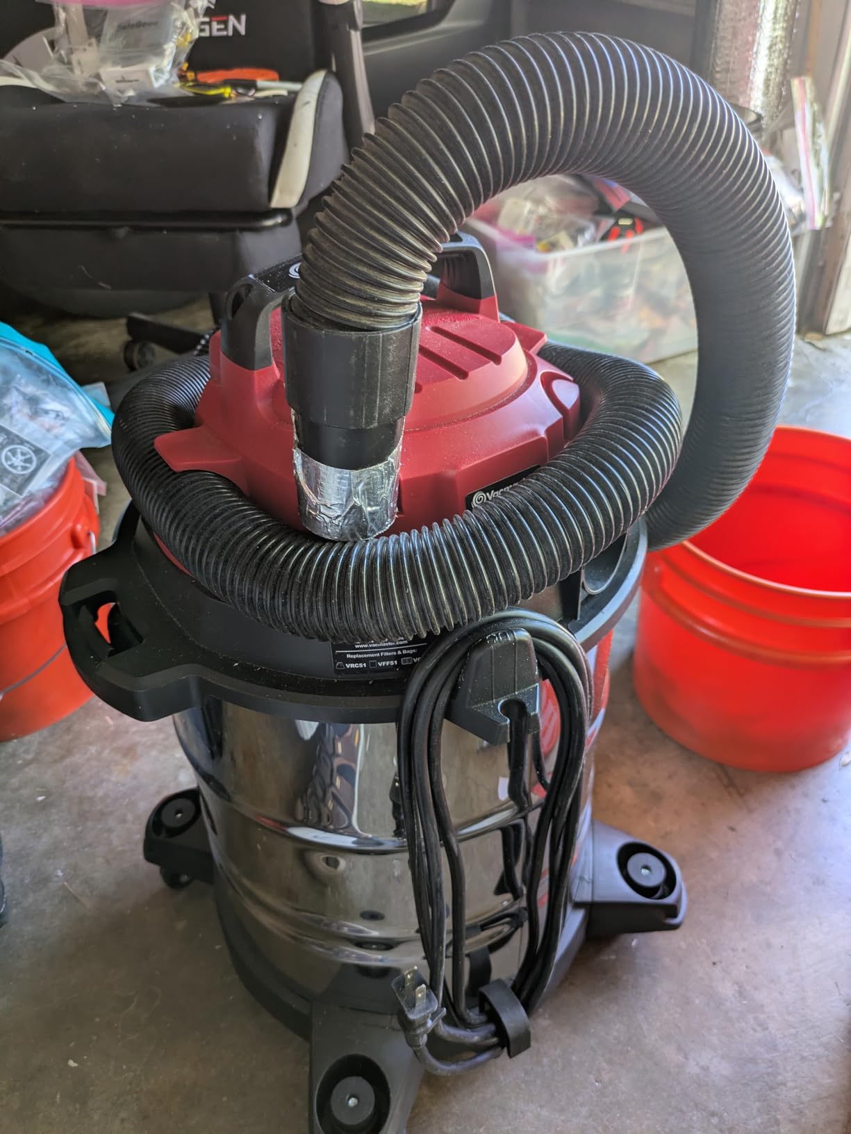 Vacmaster VOC812SF 1101 8-Gal 6 Peak HP Stainless Steel Wet/Dry Vac Red customer photo 2