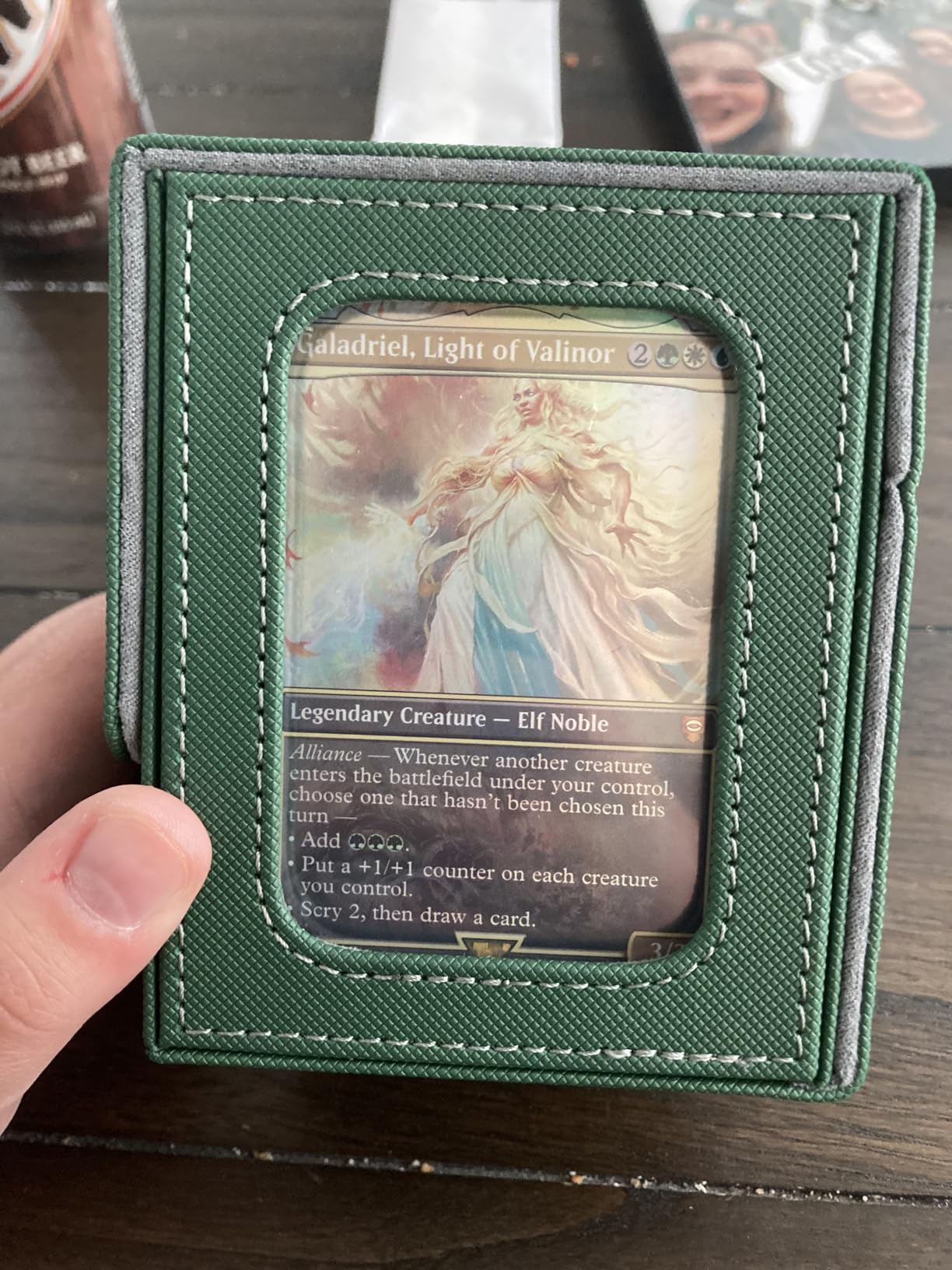 AFIING MTG Deck Box 6 In1 with MTG Playmat, Premium Card Storage Box with 5 Pcs MTG Deck Box Holds 2400+ Trading Cards (Black&Red) customer photo 1