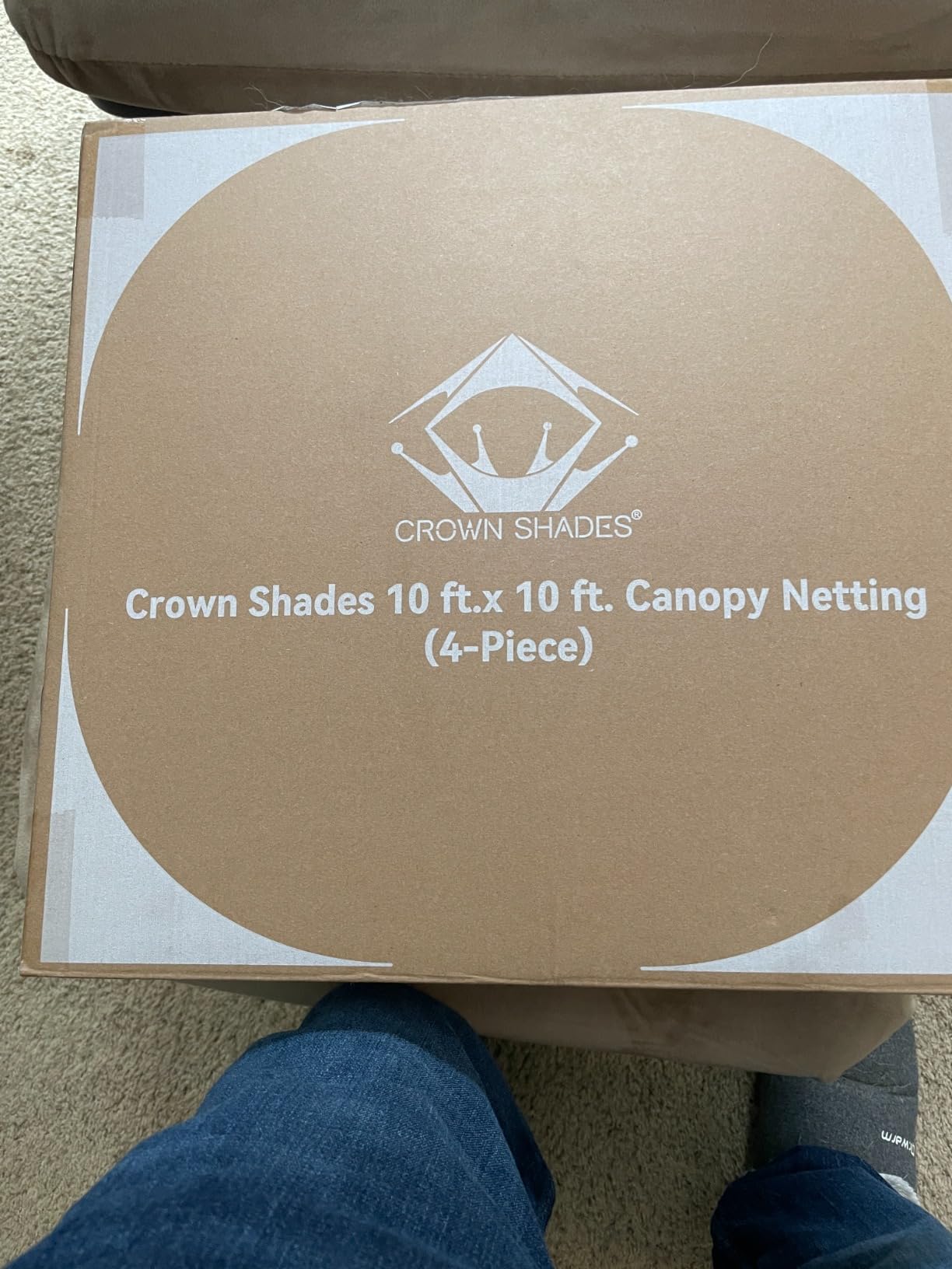 CROWN SHADES Gazebo Replacement Mosquito Netting, 10 x 10ft, Grey customer photo 1