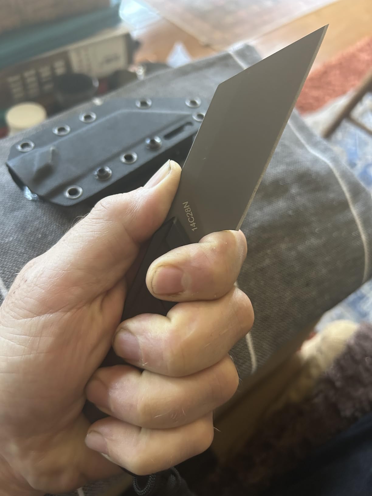 Mossy Oak 7.5-Inch EDC Fixed Blade Knife with Kydex Sheath | 14C28N Full Tang Camping Knife with G10 Handle and Lanyard for Survival, Hunting, Camping and Hiking customer photo 1