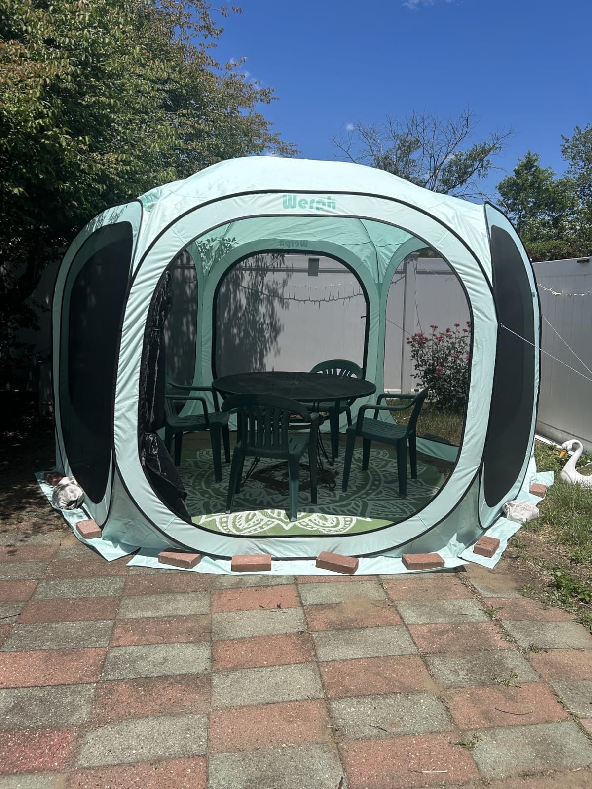 Werph 10x10 Pop Up Screen Tent, Mosquito Net Gazebo, UV Resistant, Beige | Roof Waterproof Screen Canopy, Quick Setup Outdoor Shelter for Backyard, Patio, Garden, Picnic, Camping and Events customer photo 1