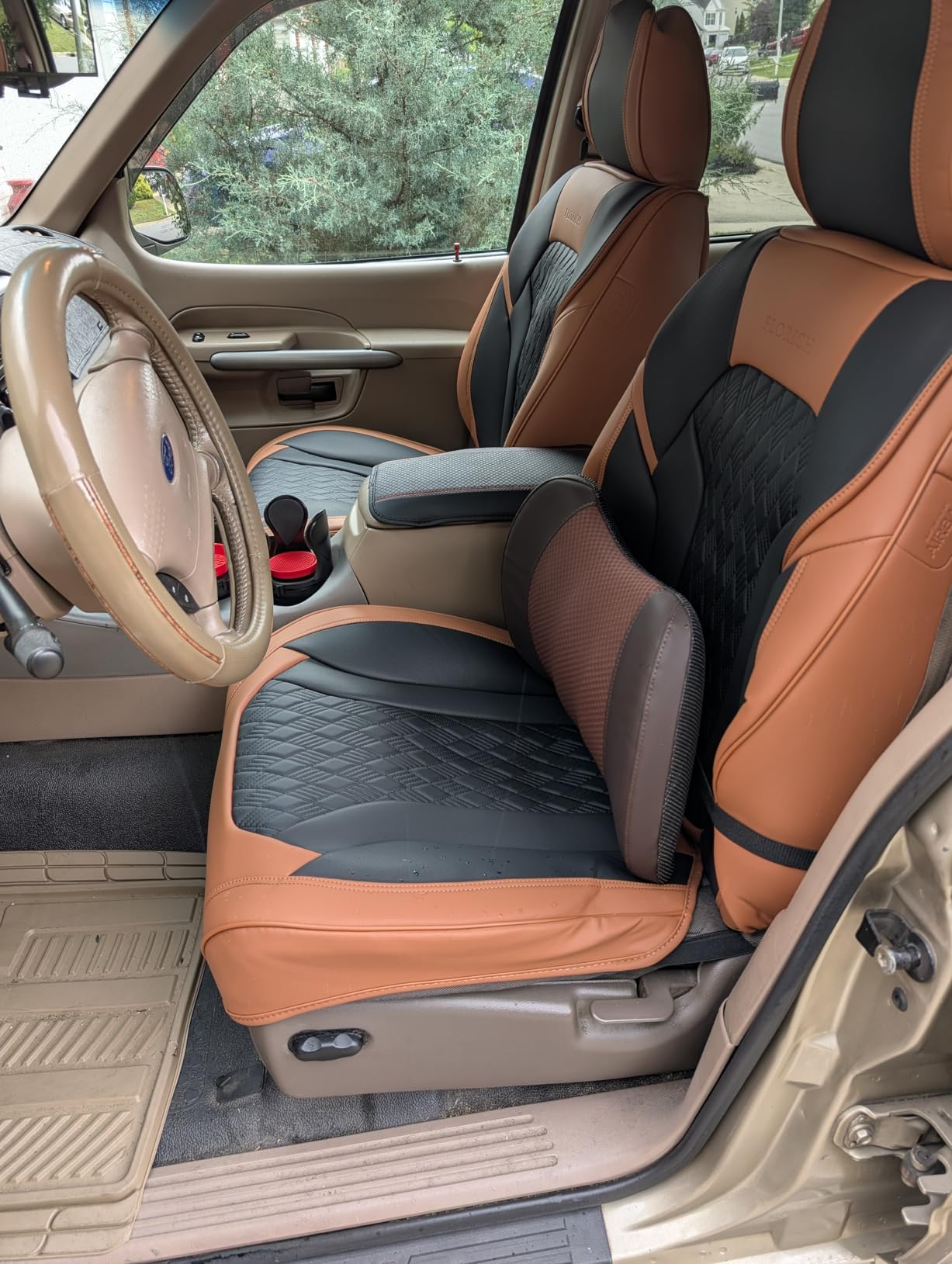Lofty Aim Lumbar Support Pillow for Car, Car Seat Back Support for Driving | Memory Foam Car Lumbar Support for Driving Seat, Car Back Cushion, Adjustable Straps, Lower Back Pillow, Office Chairs, Brown customer photo 1